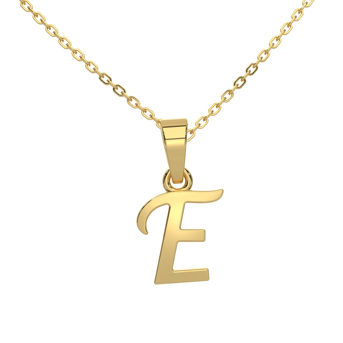 Alphabet E Gold Charm