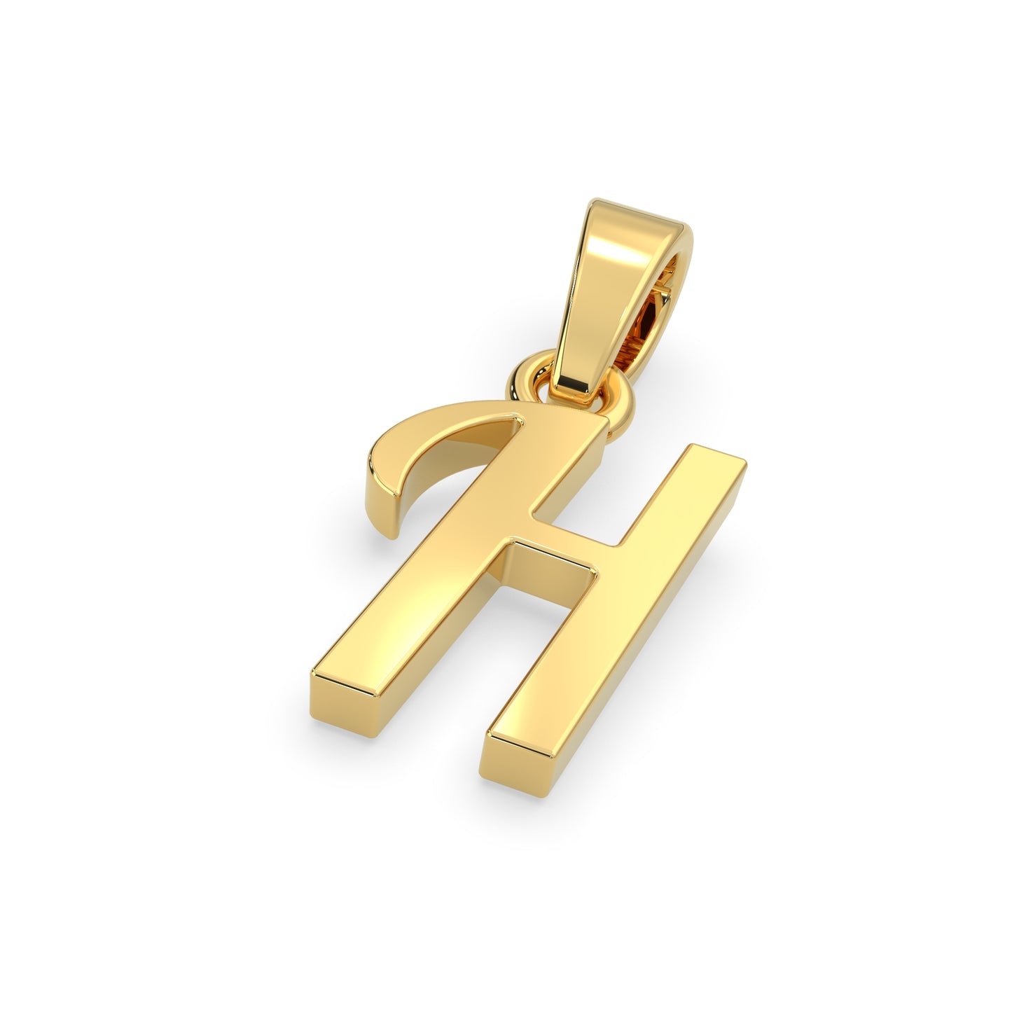 Alphabet H Gold Charm