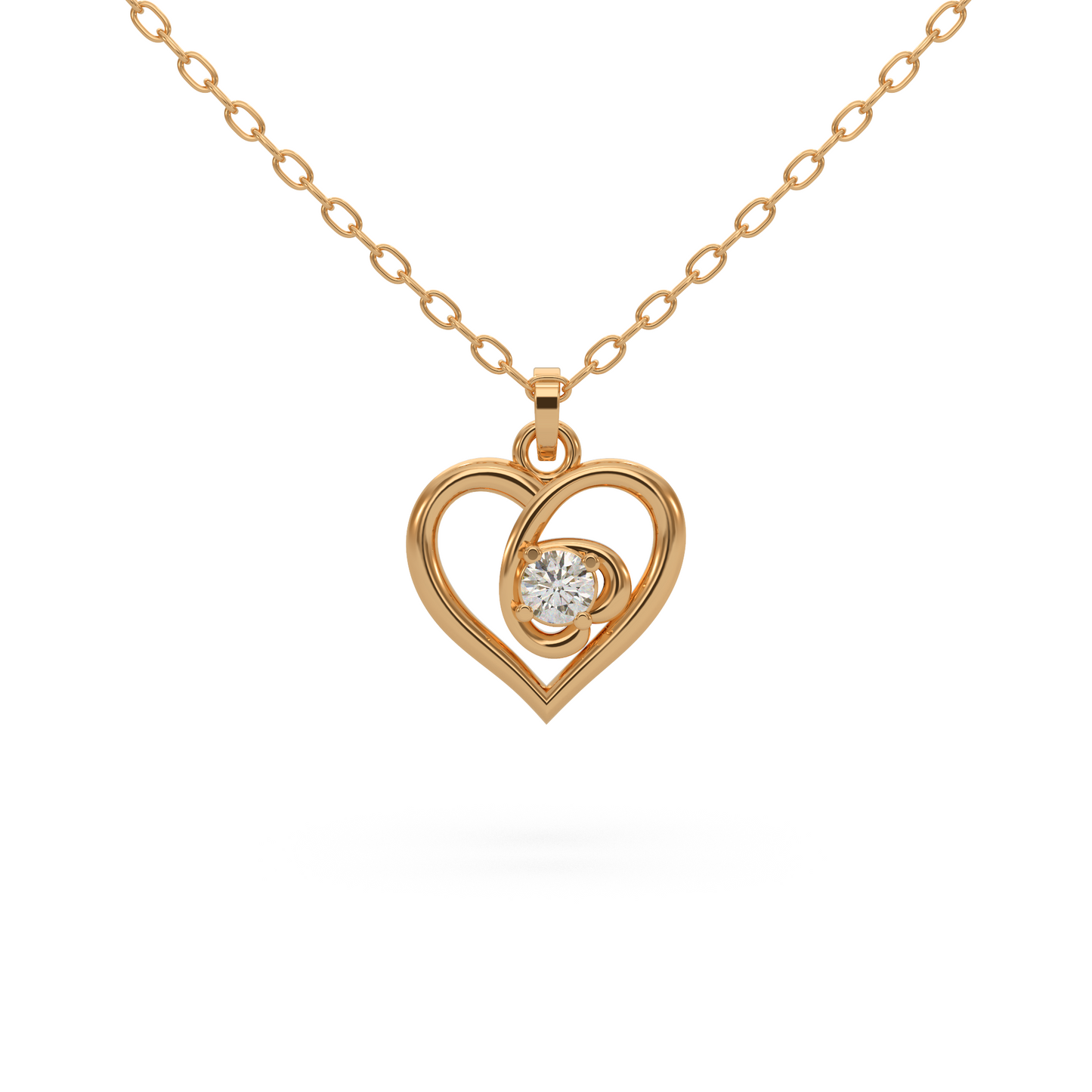 Halo Heart Diamond Pendant