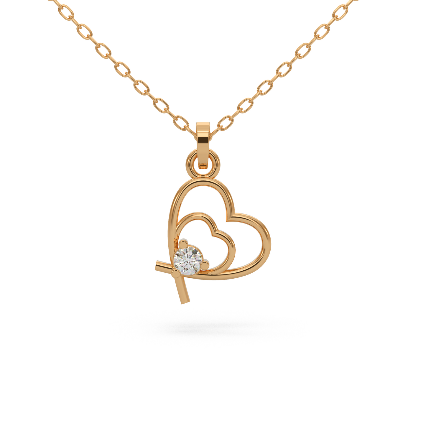 Sparkling Heart Diamond Pendant