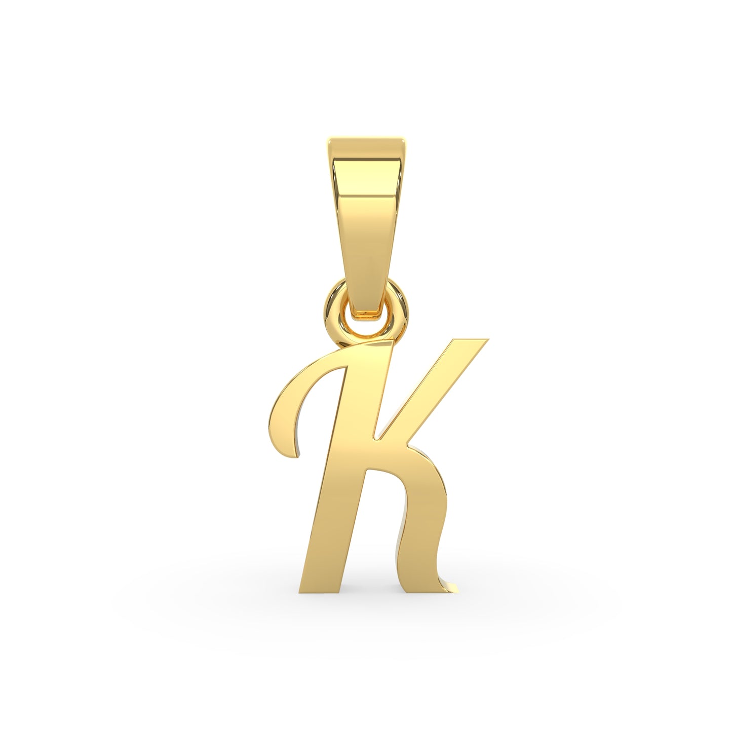 Alphabet K Gold Charm