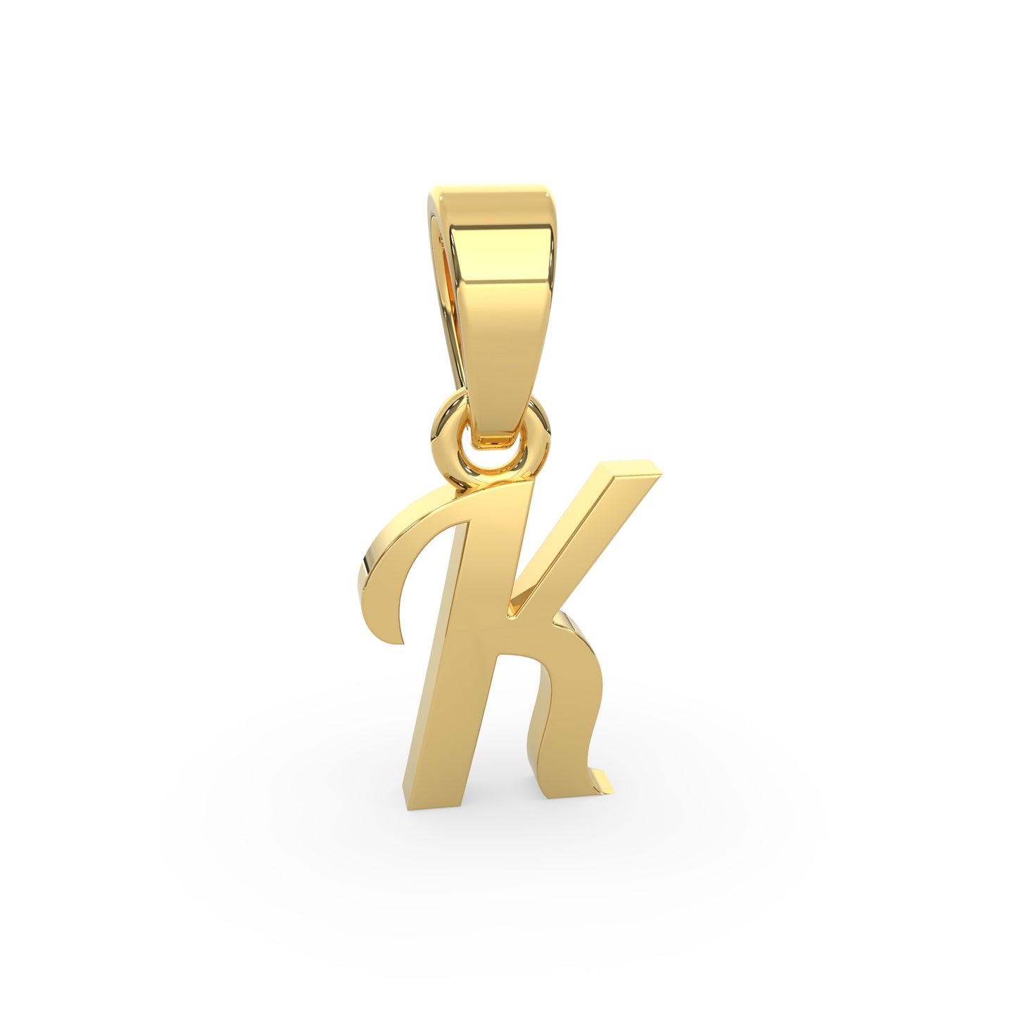 Alphabet K Gold Charm