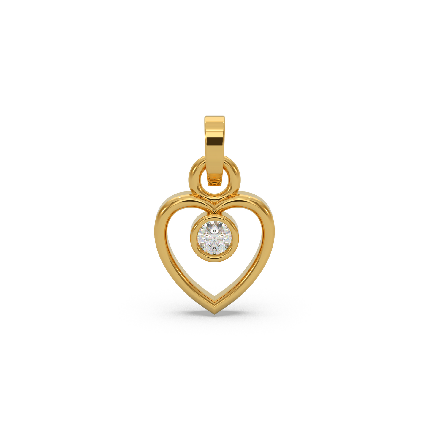 Unique Heart Diamond Pendant