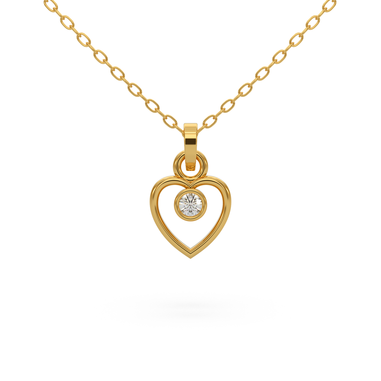 Unique Heart Diamond Pendant