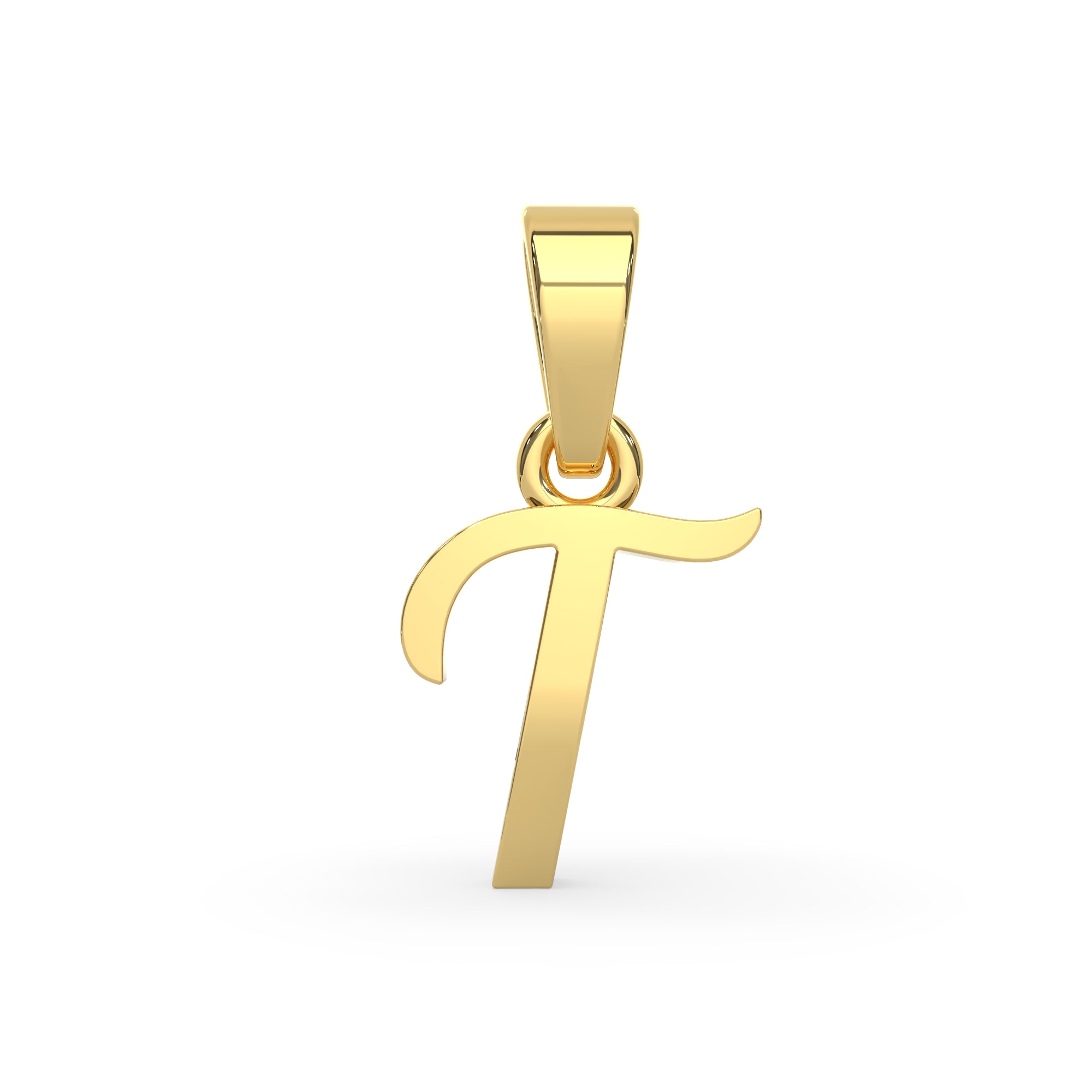 Alphabet T Gold Charm - Main Image