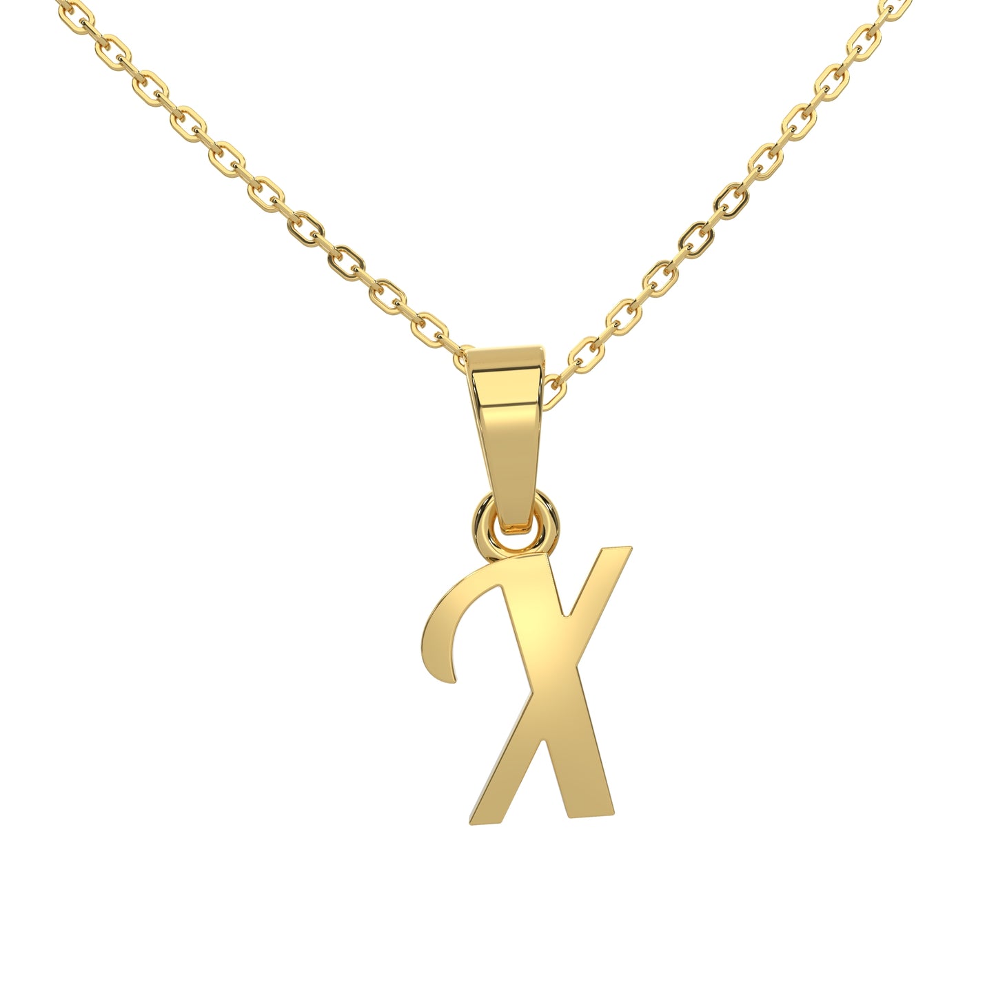 Alphabet X Gold Charm