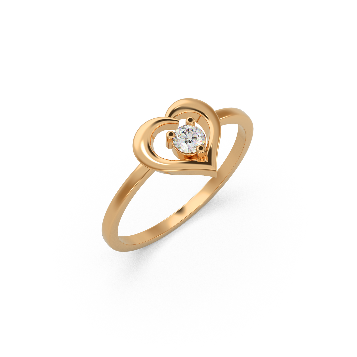 Heart-Shaped Diamond Ring