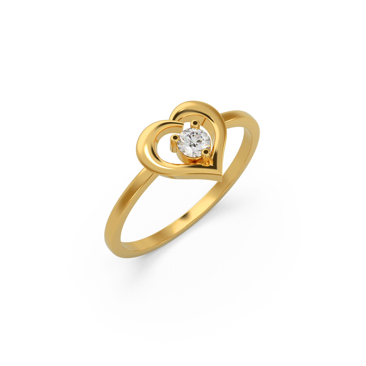 Heart-Shaped Diamond Ring