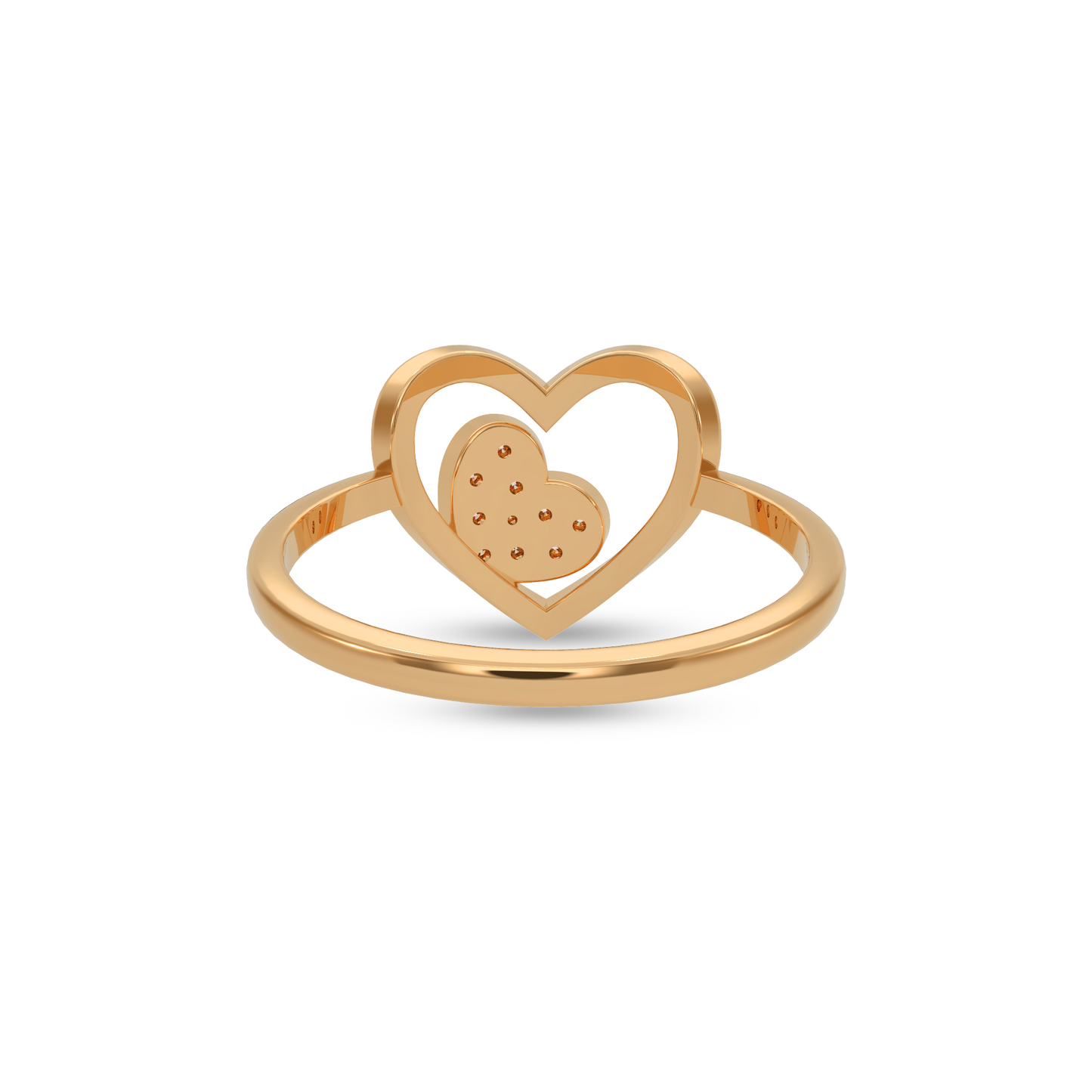 Romantic Heart Diamond Ring