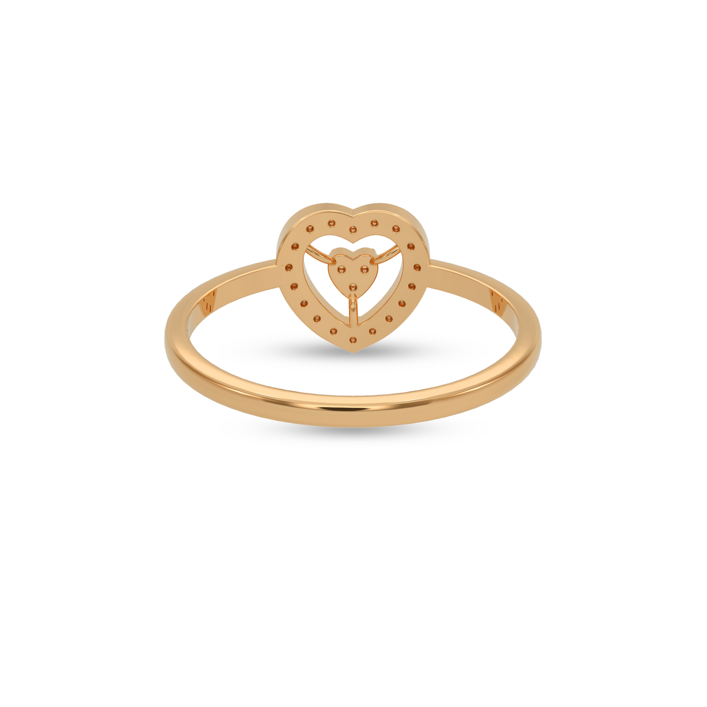 Elegant Heart Diamond Ring