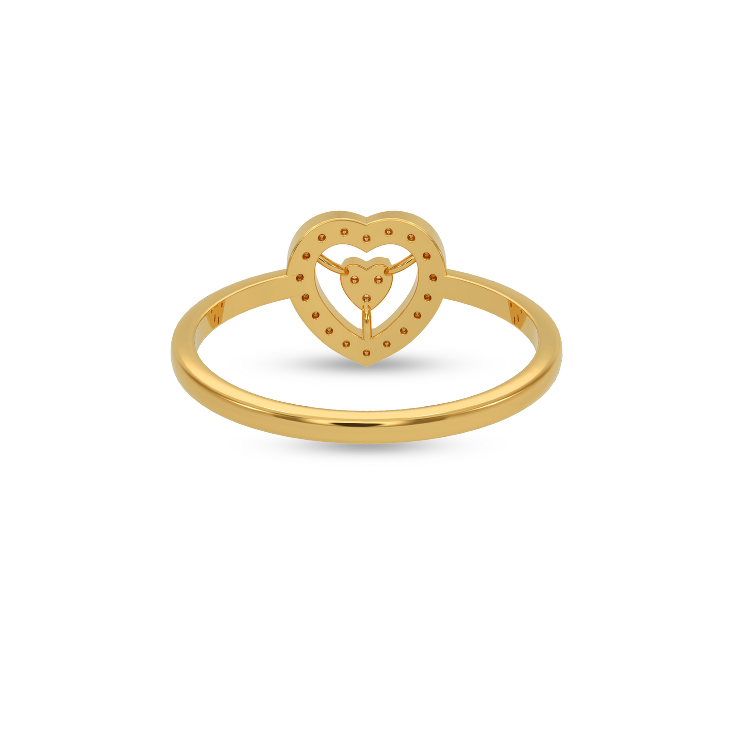 Elegant Heart Diamond Ring
