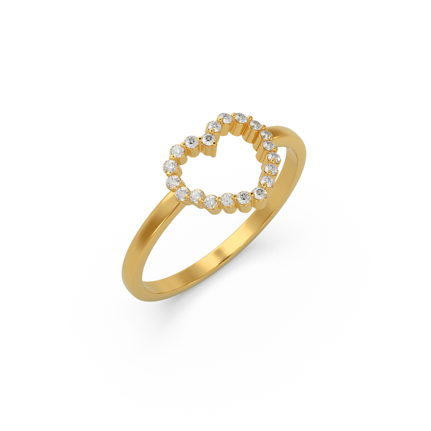 Love Heart Diamond Ring