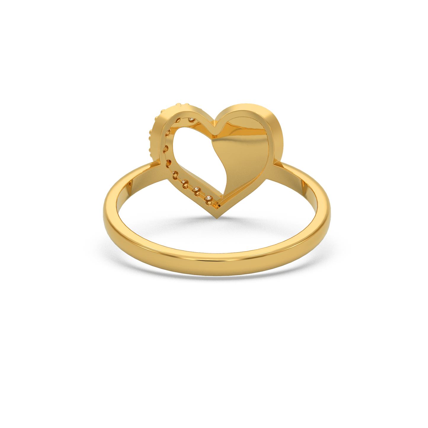 Chic Heart Diamond Ring