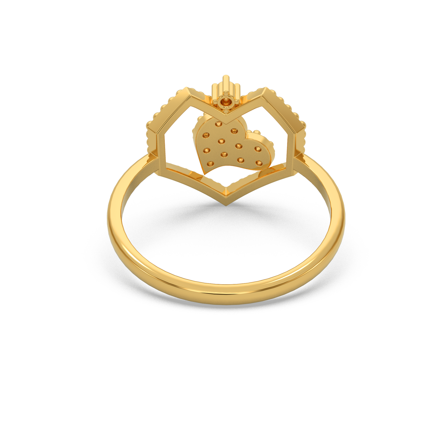 Modern Heart Diamond Ring