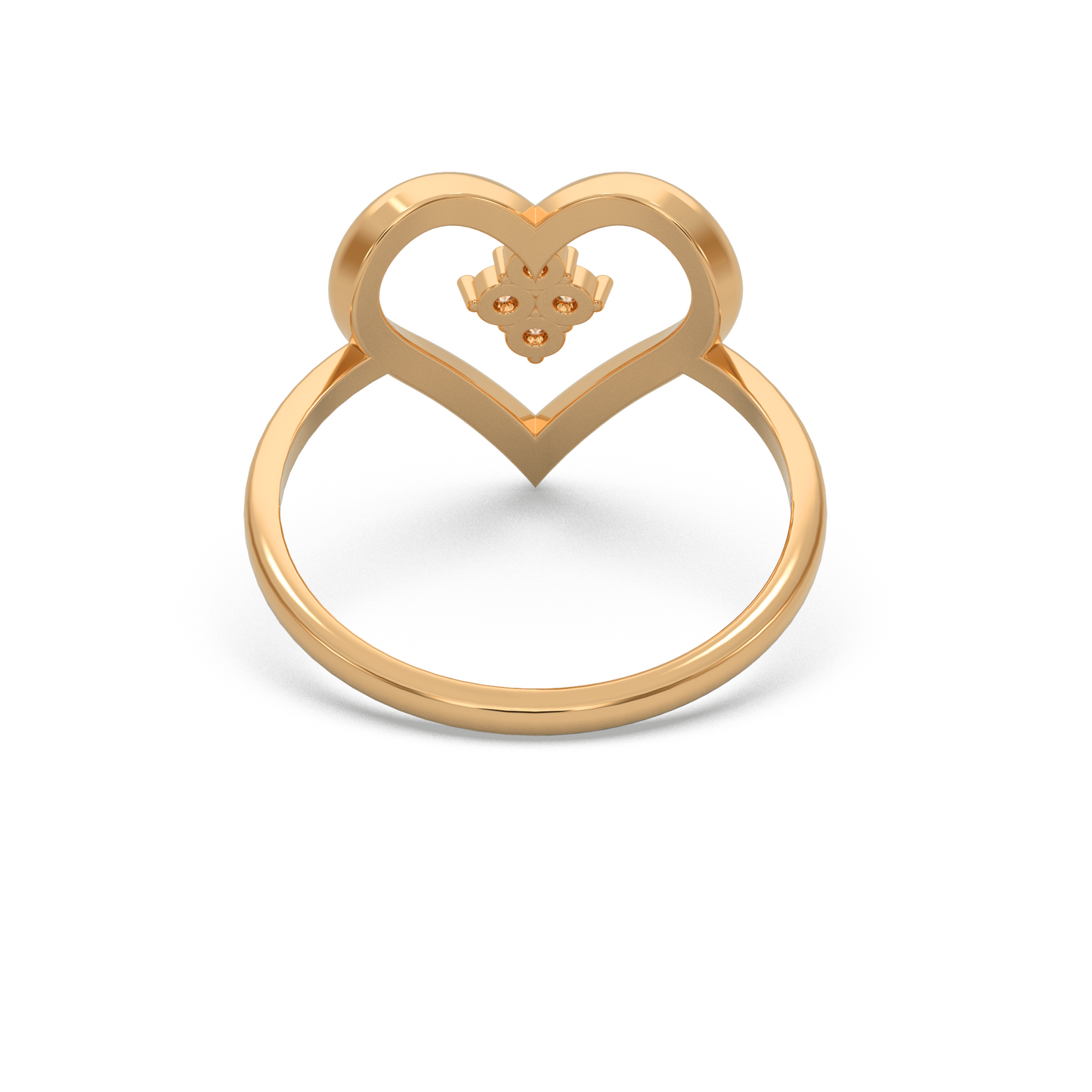 Love Symbol Heart Diamond Ring