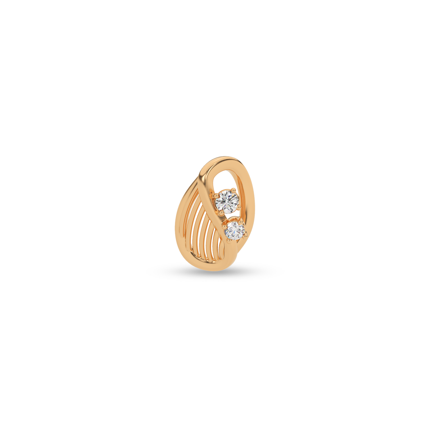 Golden Blossom Natural Diamond Pendant