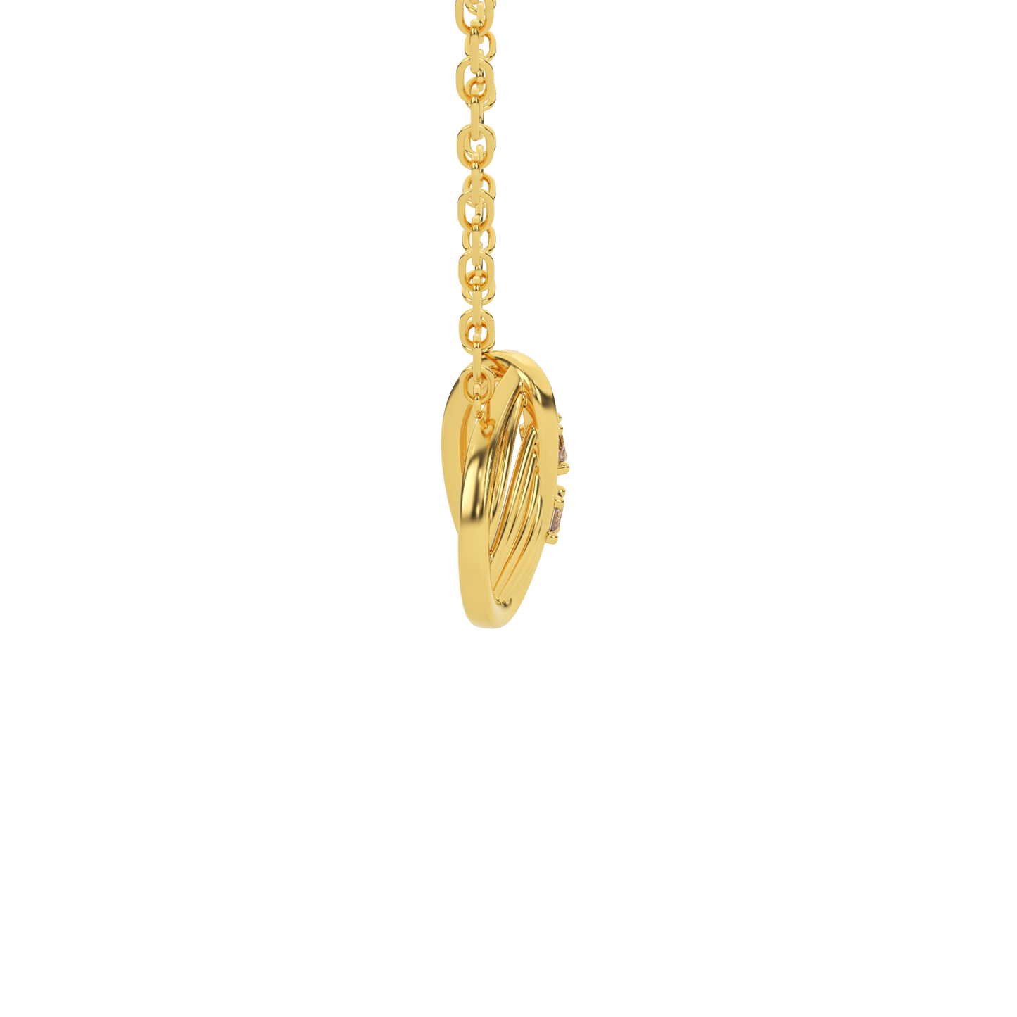 Golden Blossom Natural Diamond Pendant