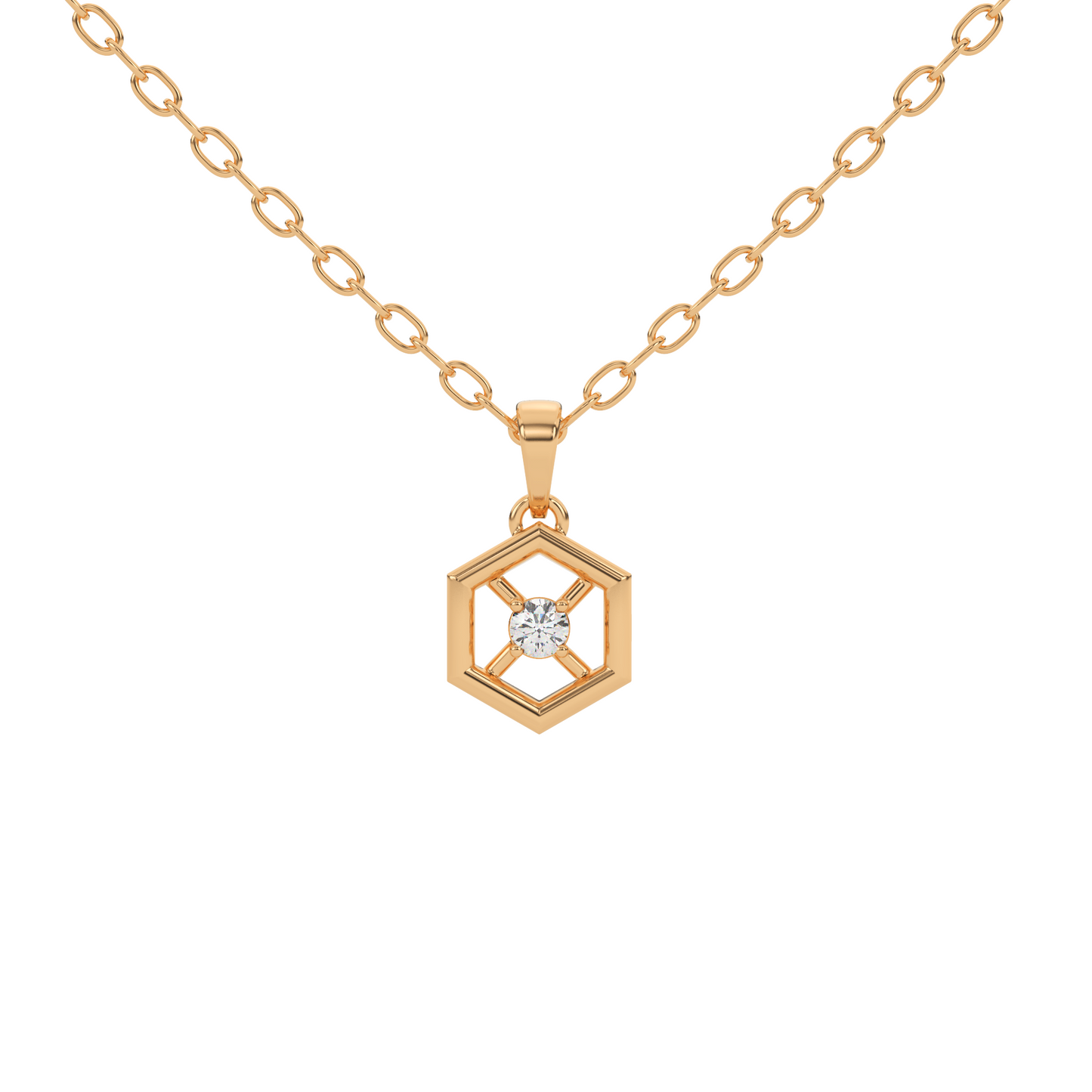 Shimmering Radiance Natural Diamond Pendant