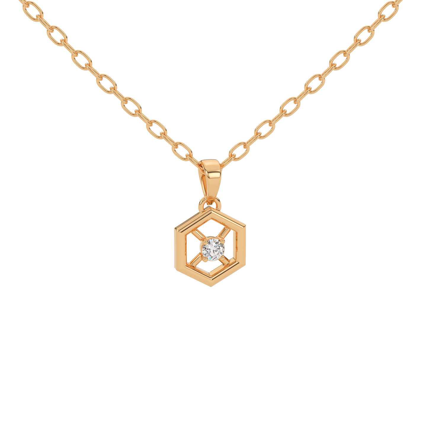 Shimmering Radiance Natural Diamond Pendant