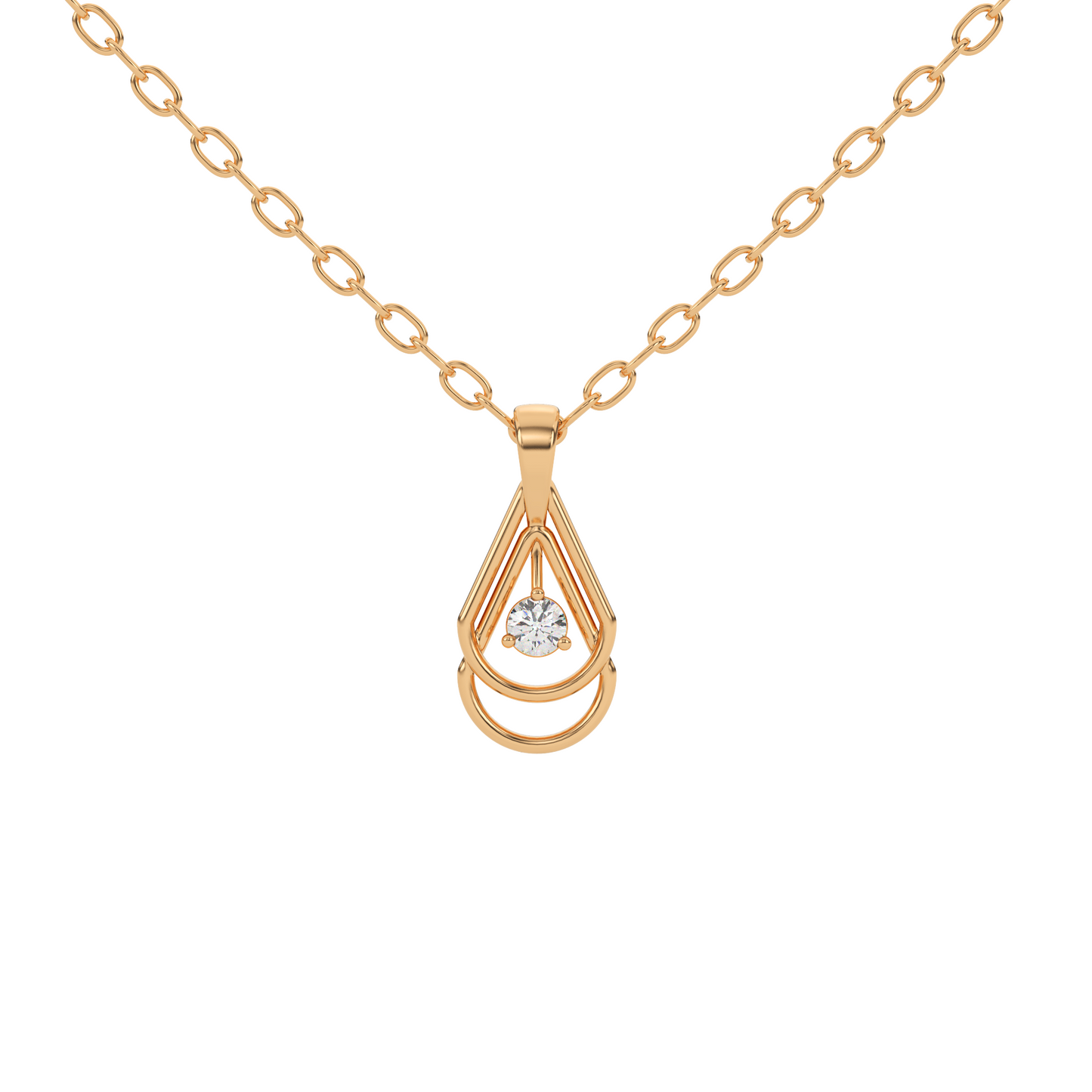 Radiant Blossom Natural Diamond Pendant