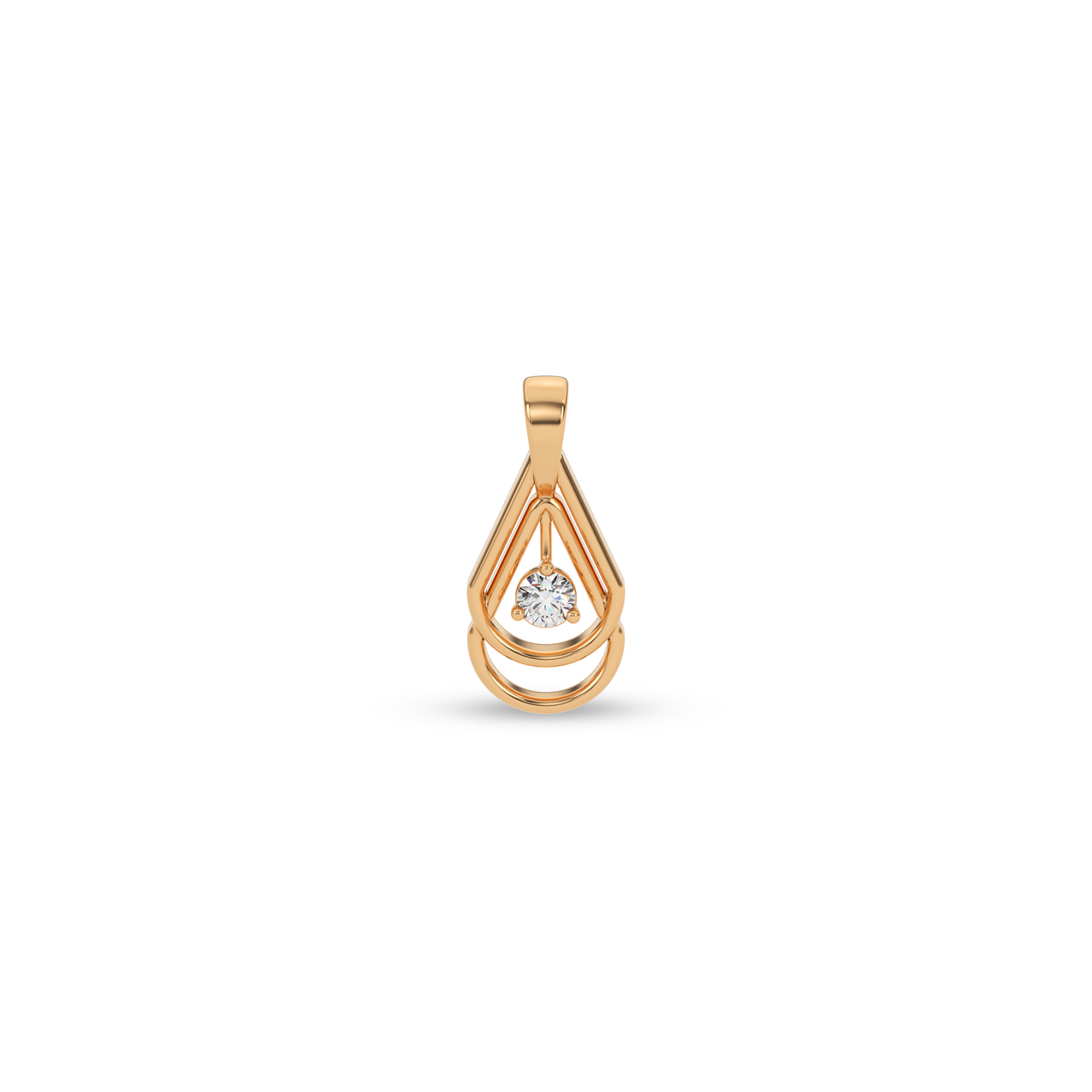 Radiant Blossom Natural Diamond Pendant