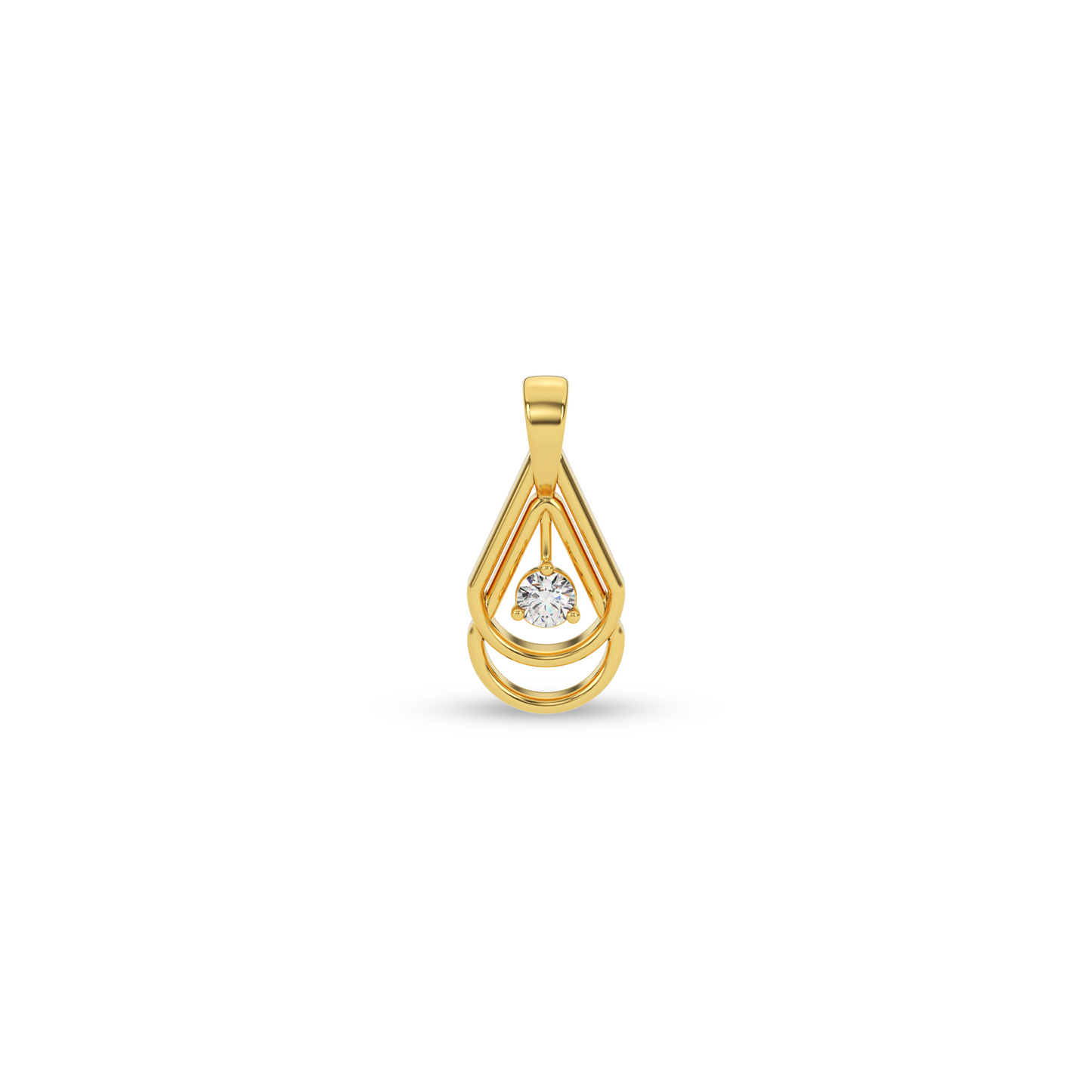 Radiant Blossom Natural Diamond Pendant