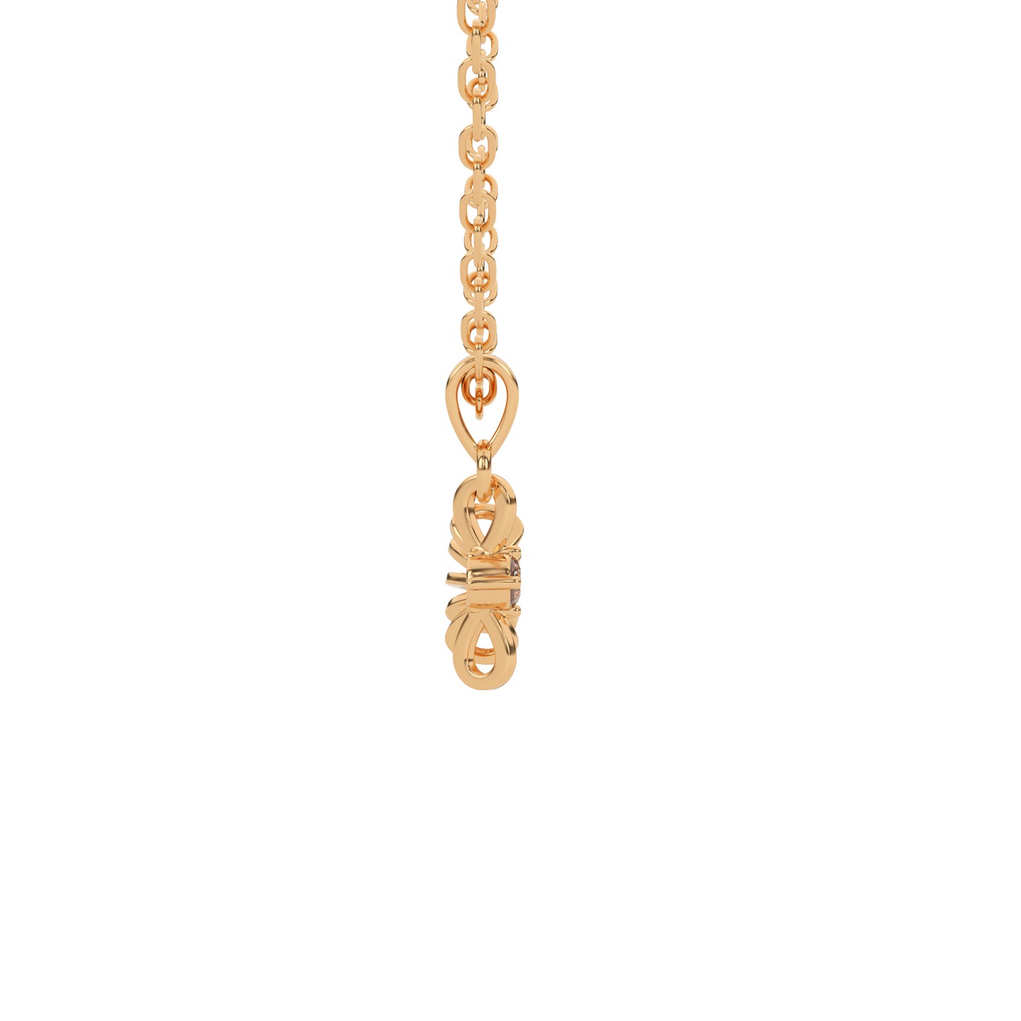 Golden Harmony Natural Diamond Pendant
