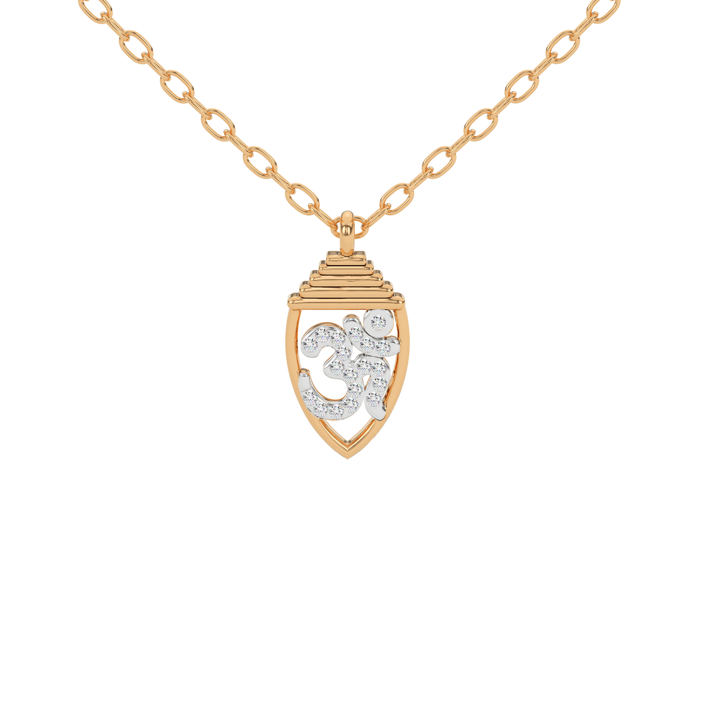 Golden Horizon Natural Diamond Pendant