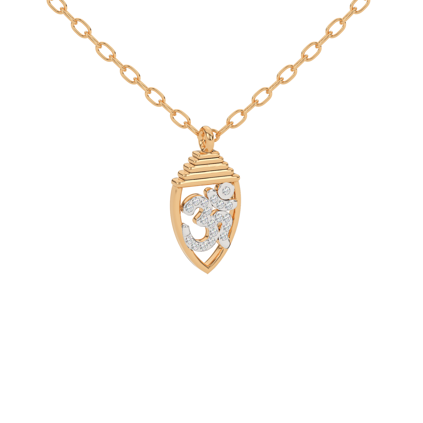 Golden Horizon Natural Diamond Pendant