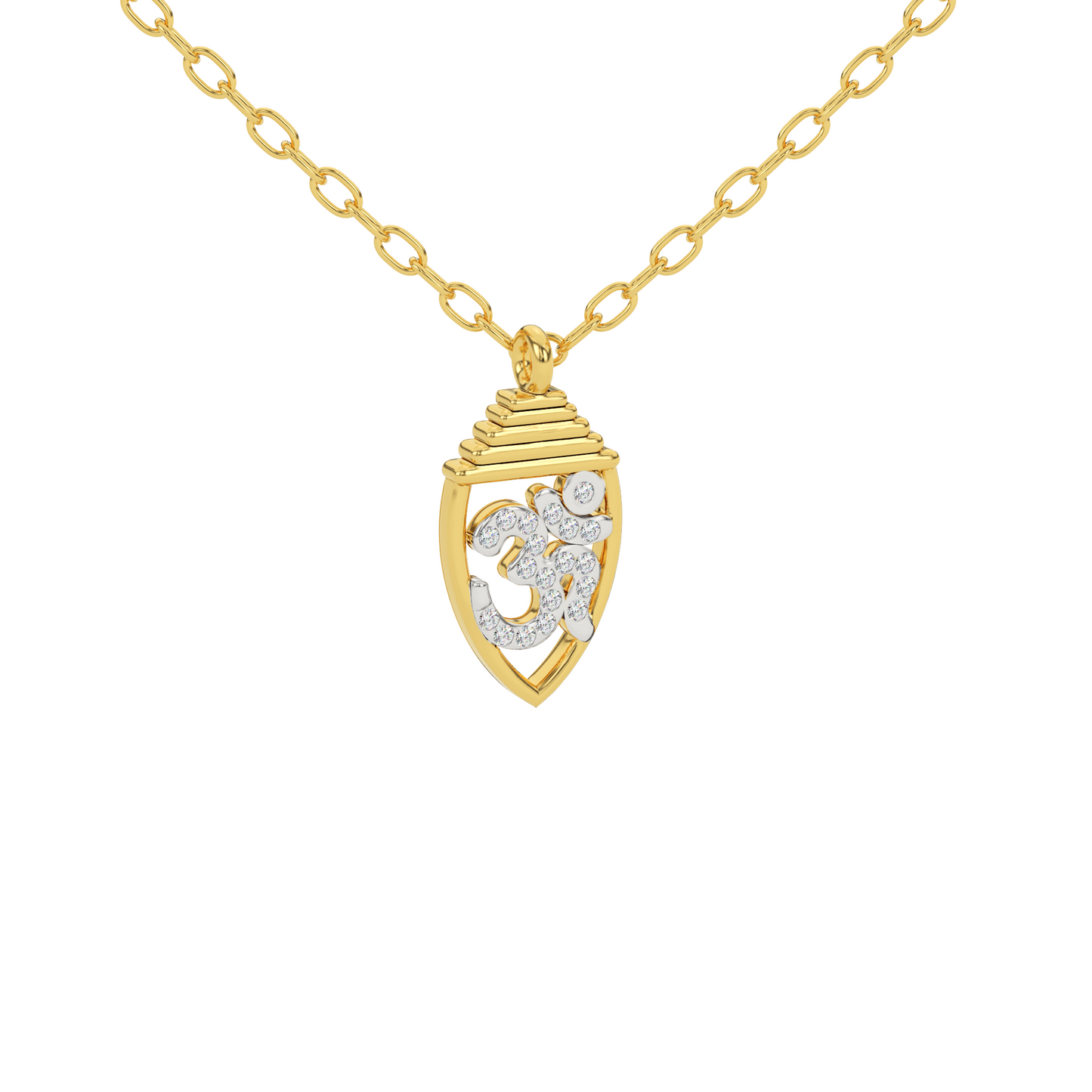Golden Horizon Natural Diamond Pendant