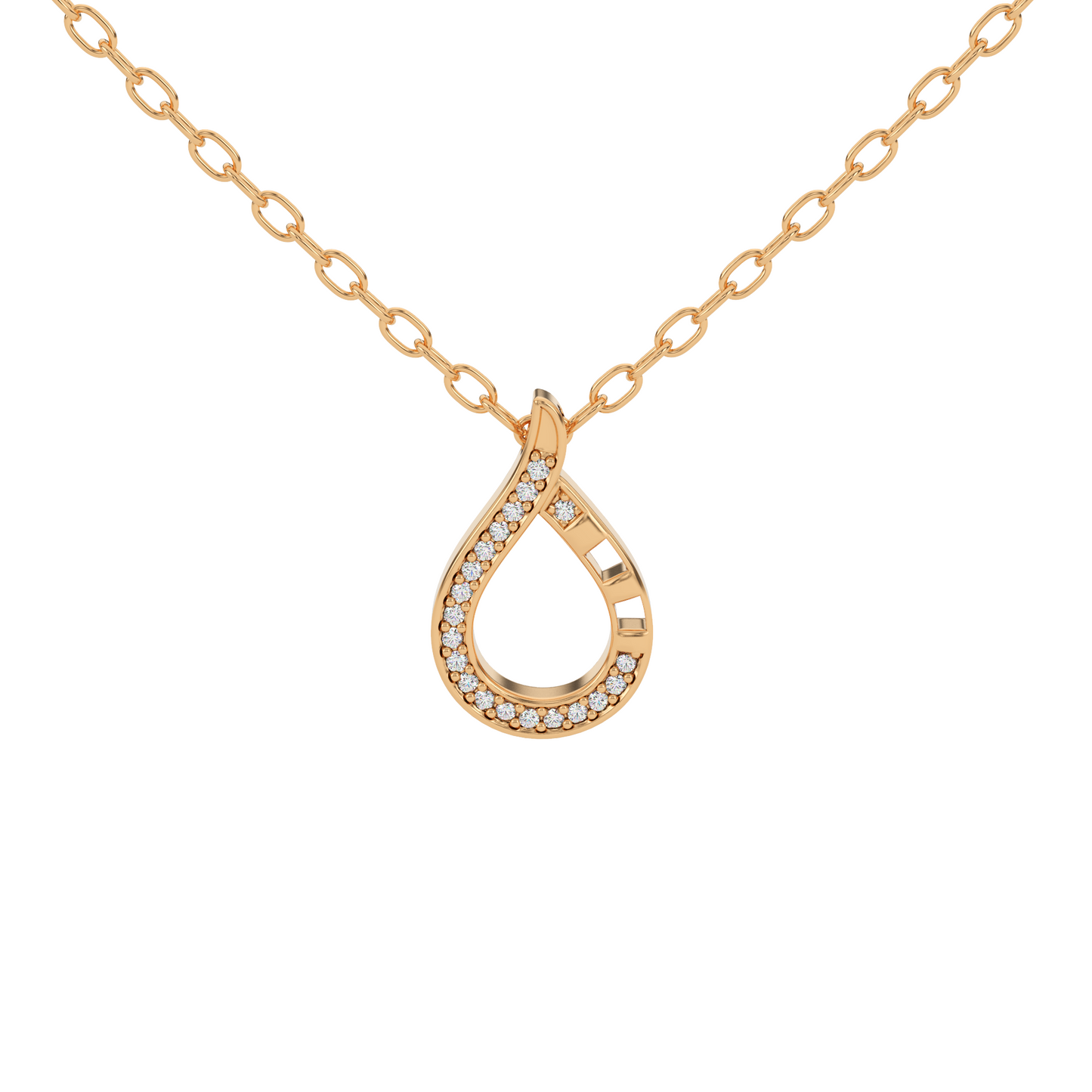 Shimmering Heartbeat Natural Diamond Pendant
