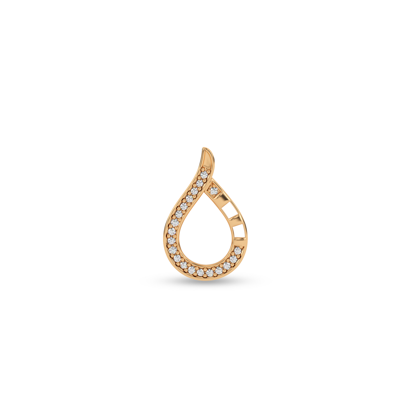 Shimmering Heartbeat Natural Diamond Pendant