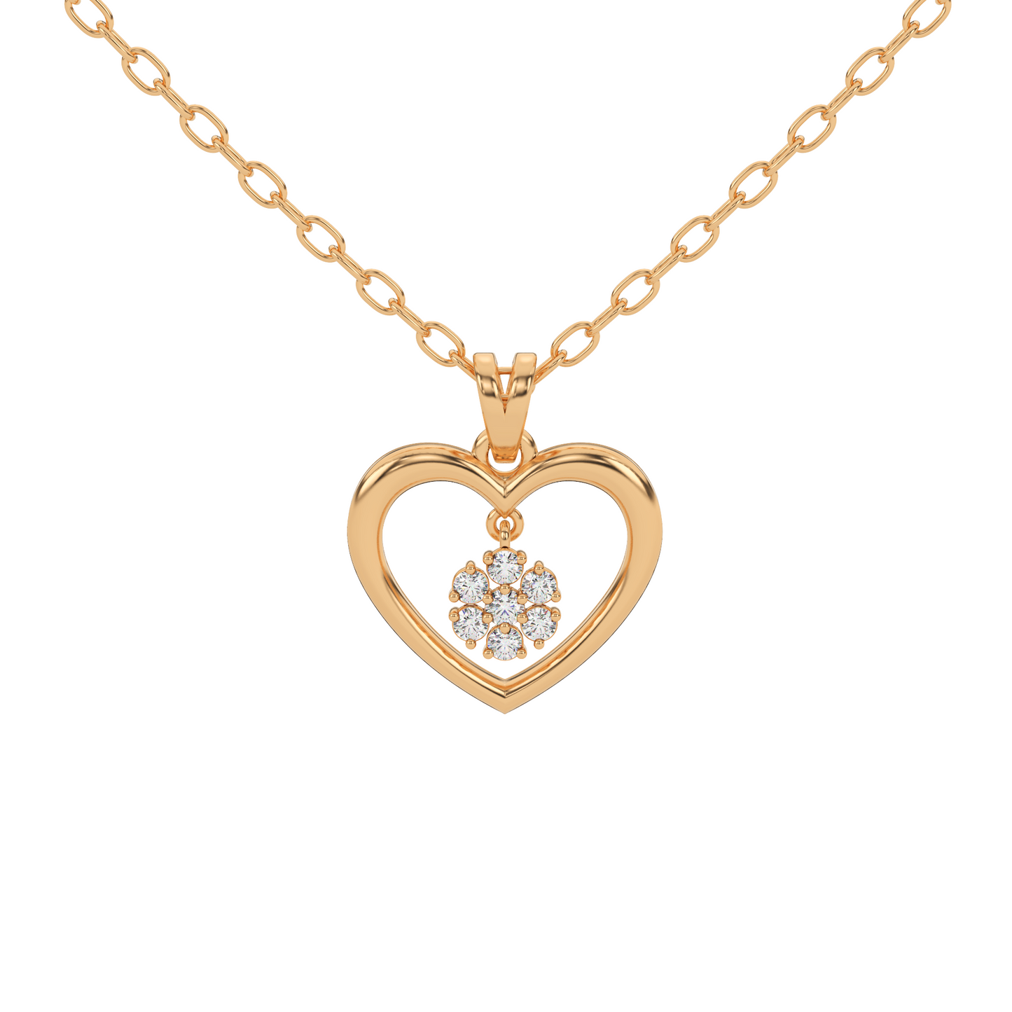 Golden Glow Natural Diamond Pendant