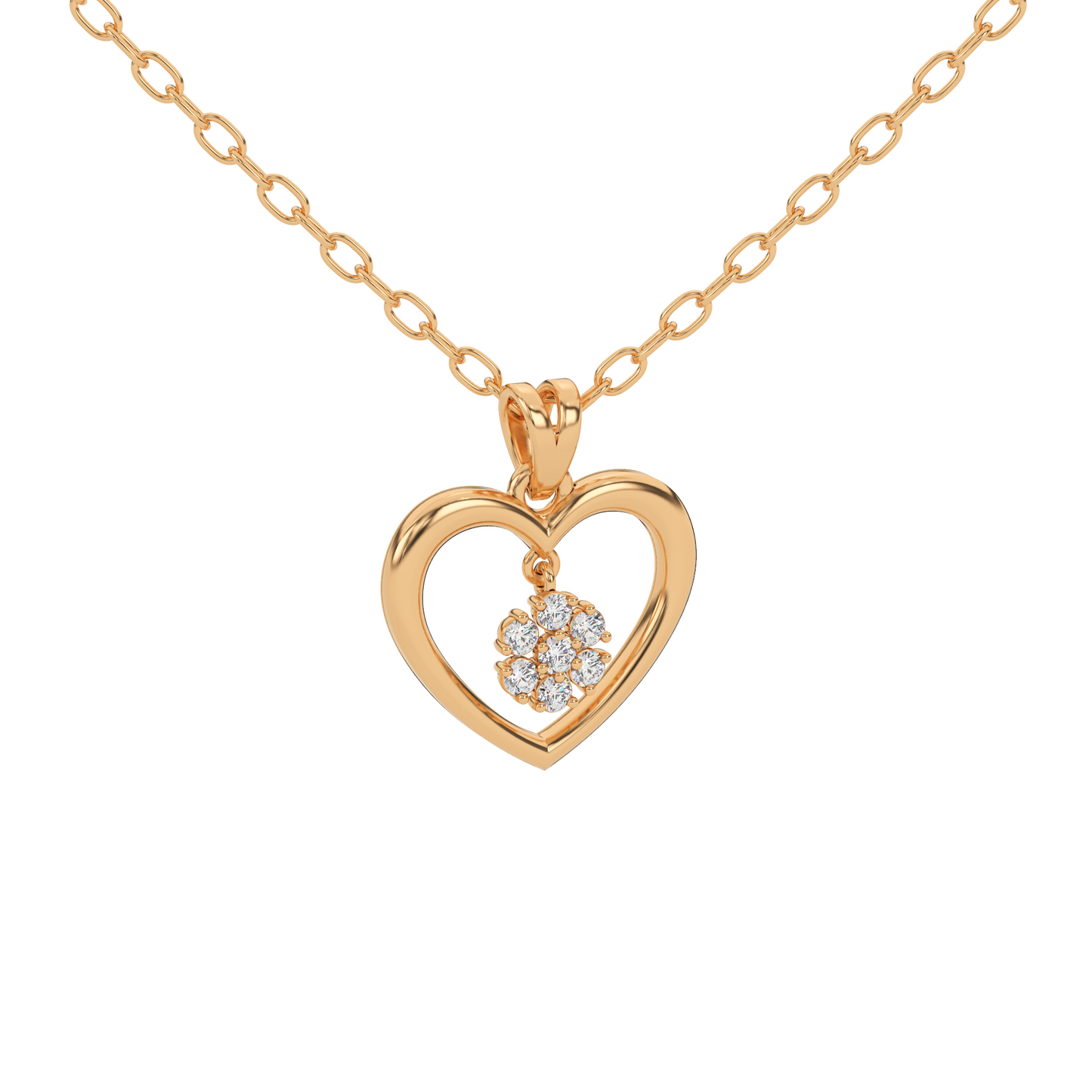 Golden Glow Natural Diamond Pendant