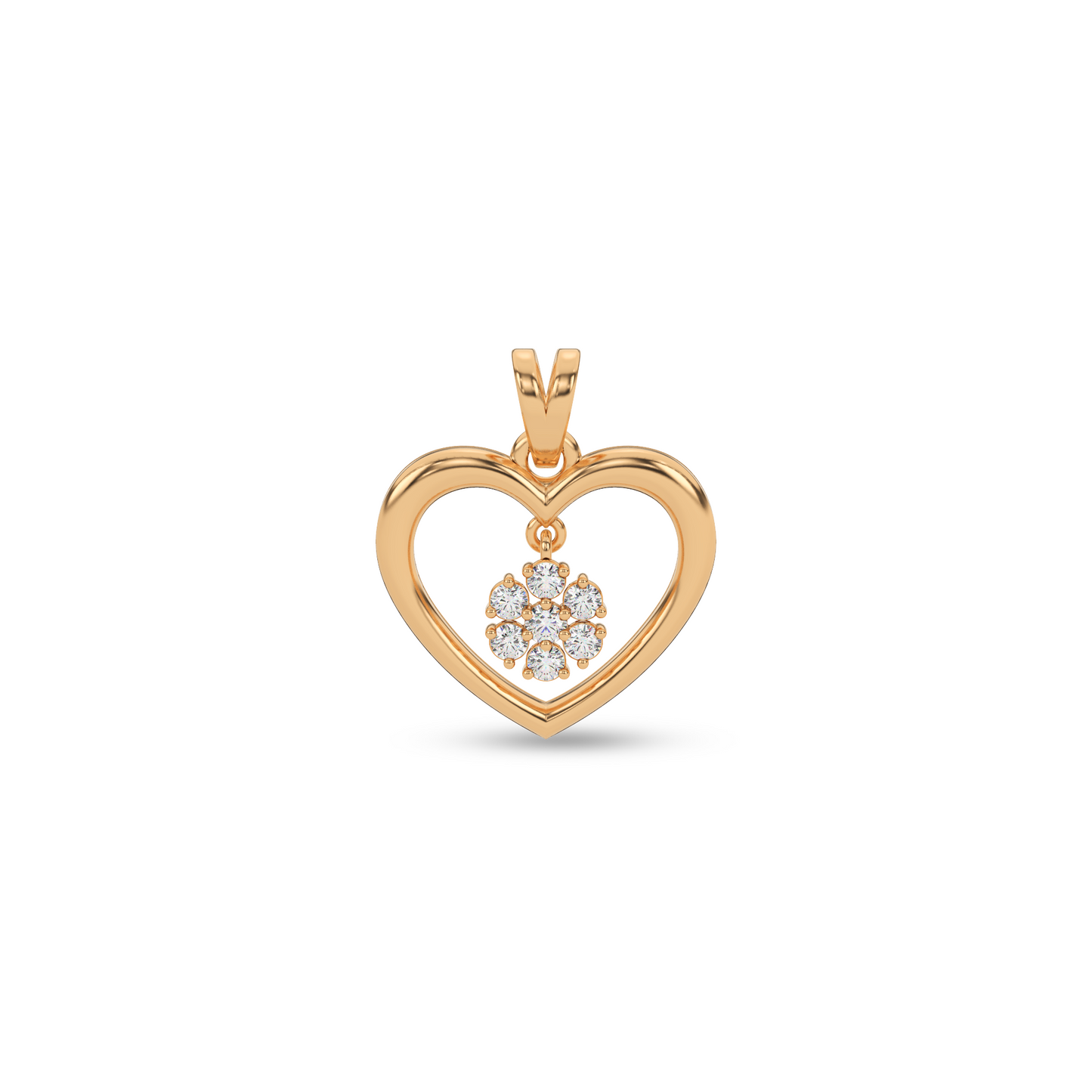 Golden Glow Natural Diamond Pendant