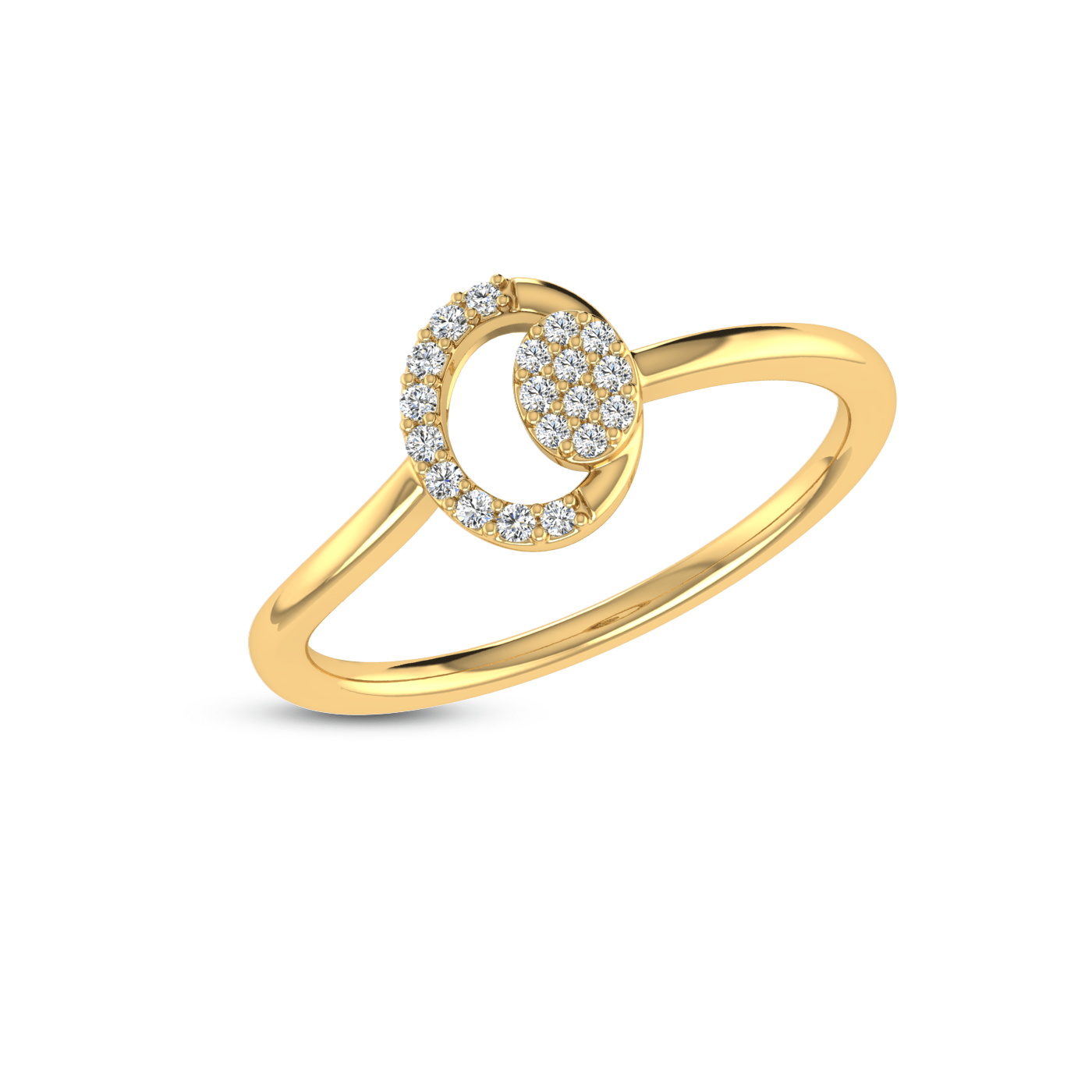 Golden Stellar Diamond Ring