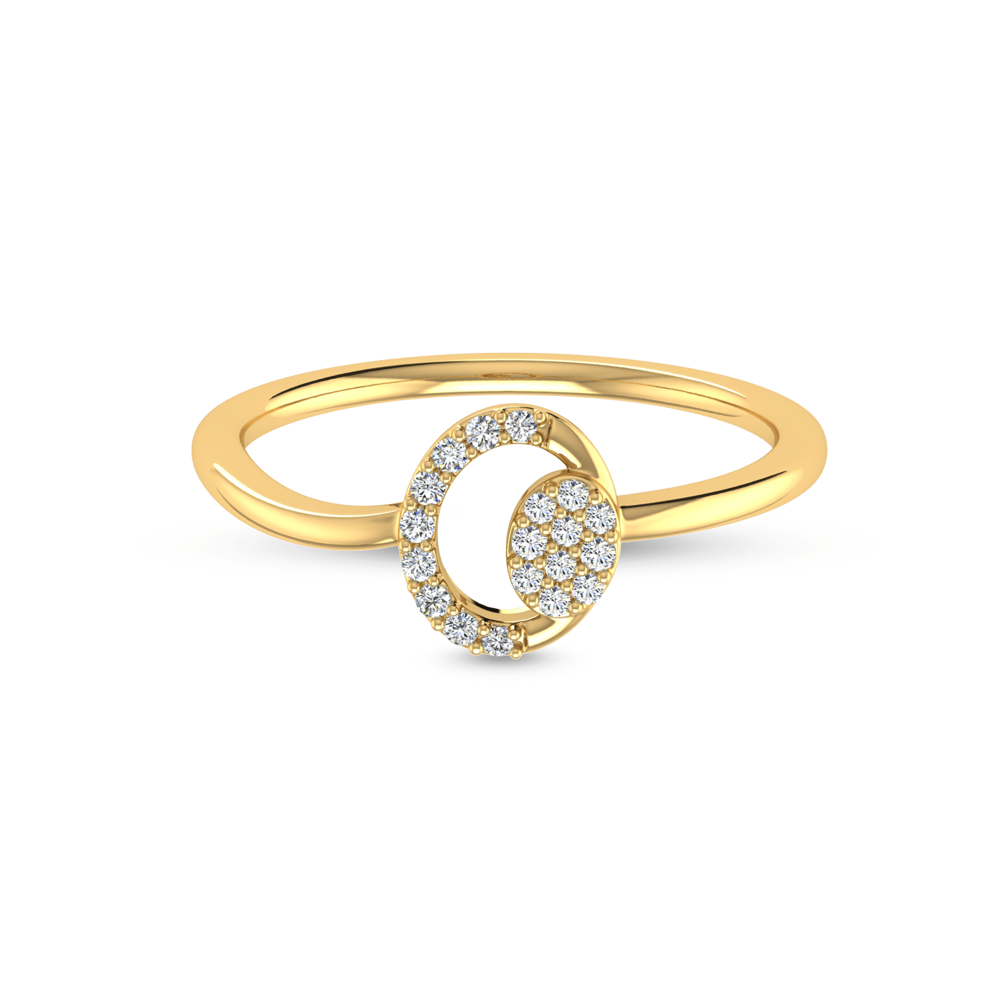 Golden Stellar Diamond Ring