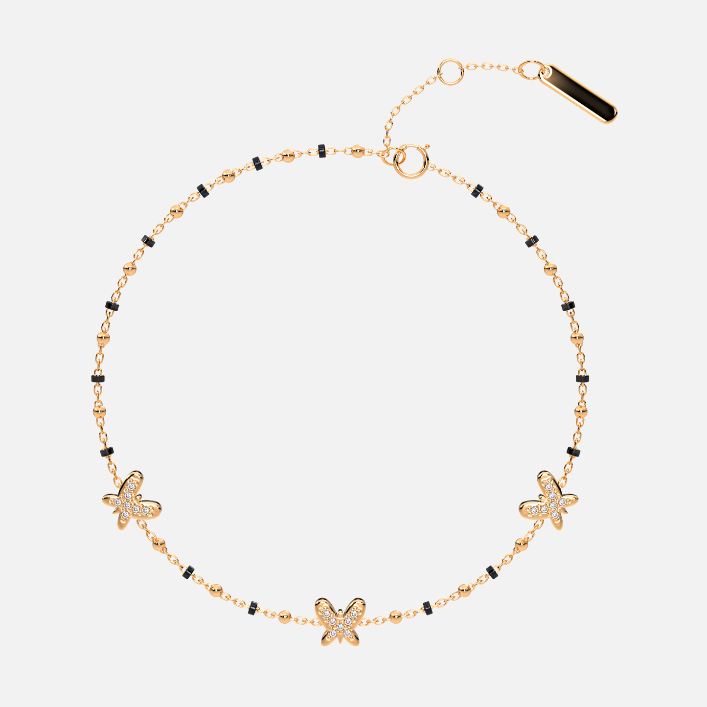 Cascade Butterfly Diamond Bracelet