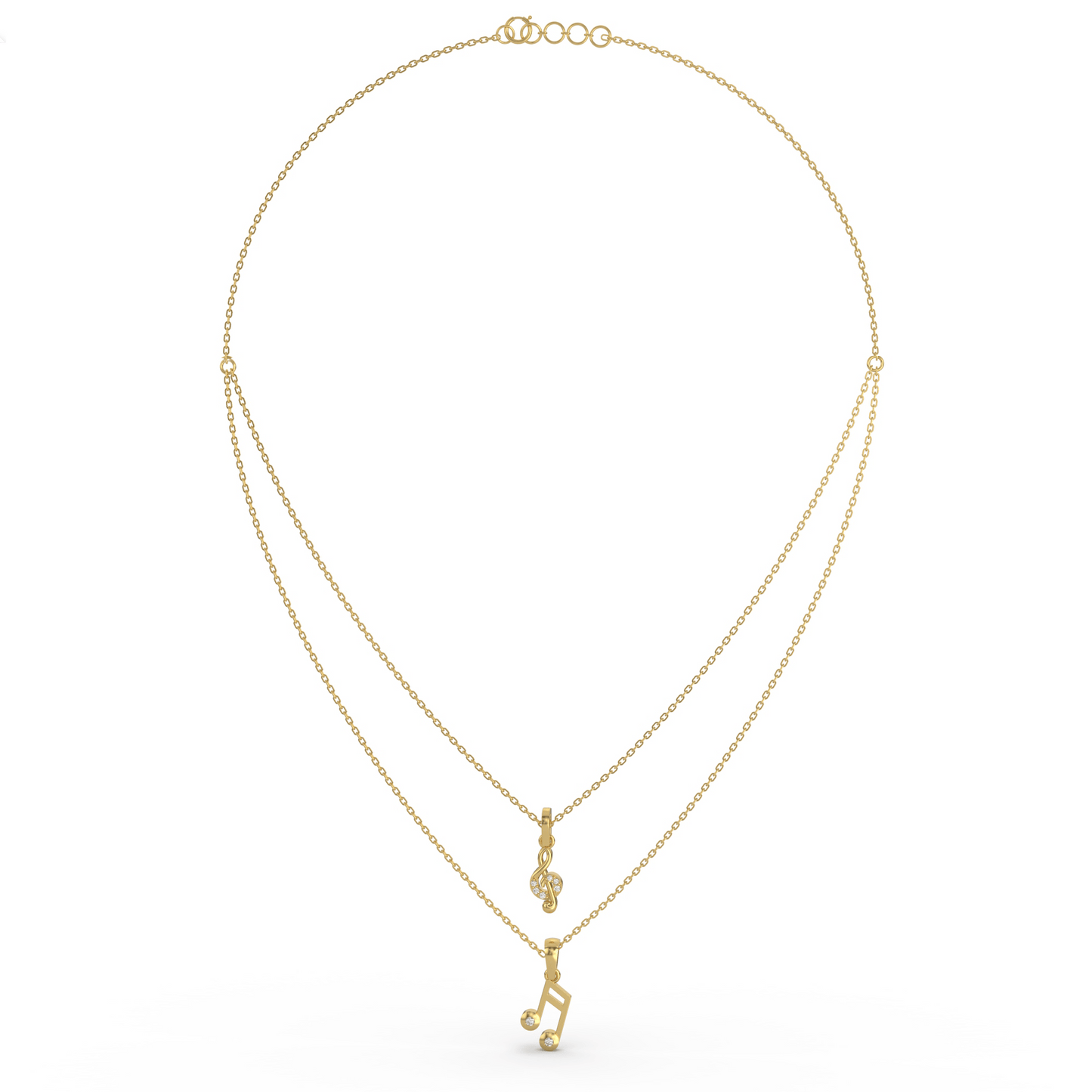 Musical Notes Diamond Necklace