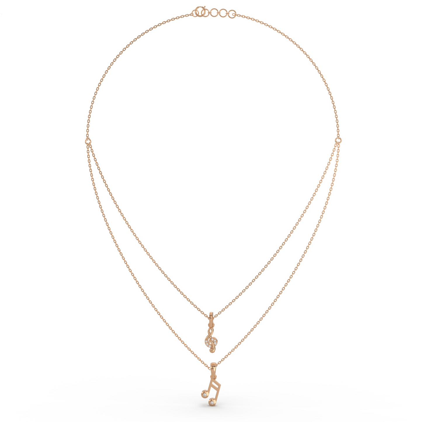 Musical Notes Diamond Necklace