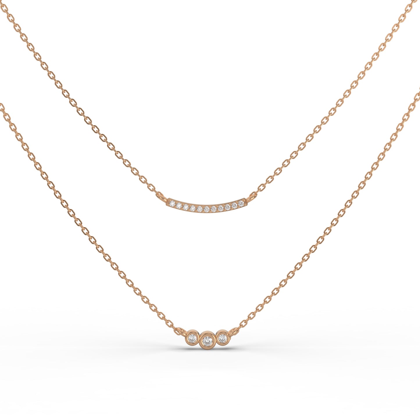 Triple Diamond Necklace