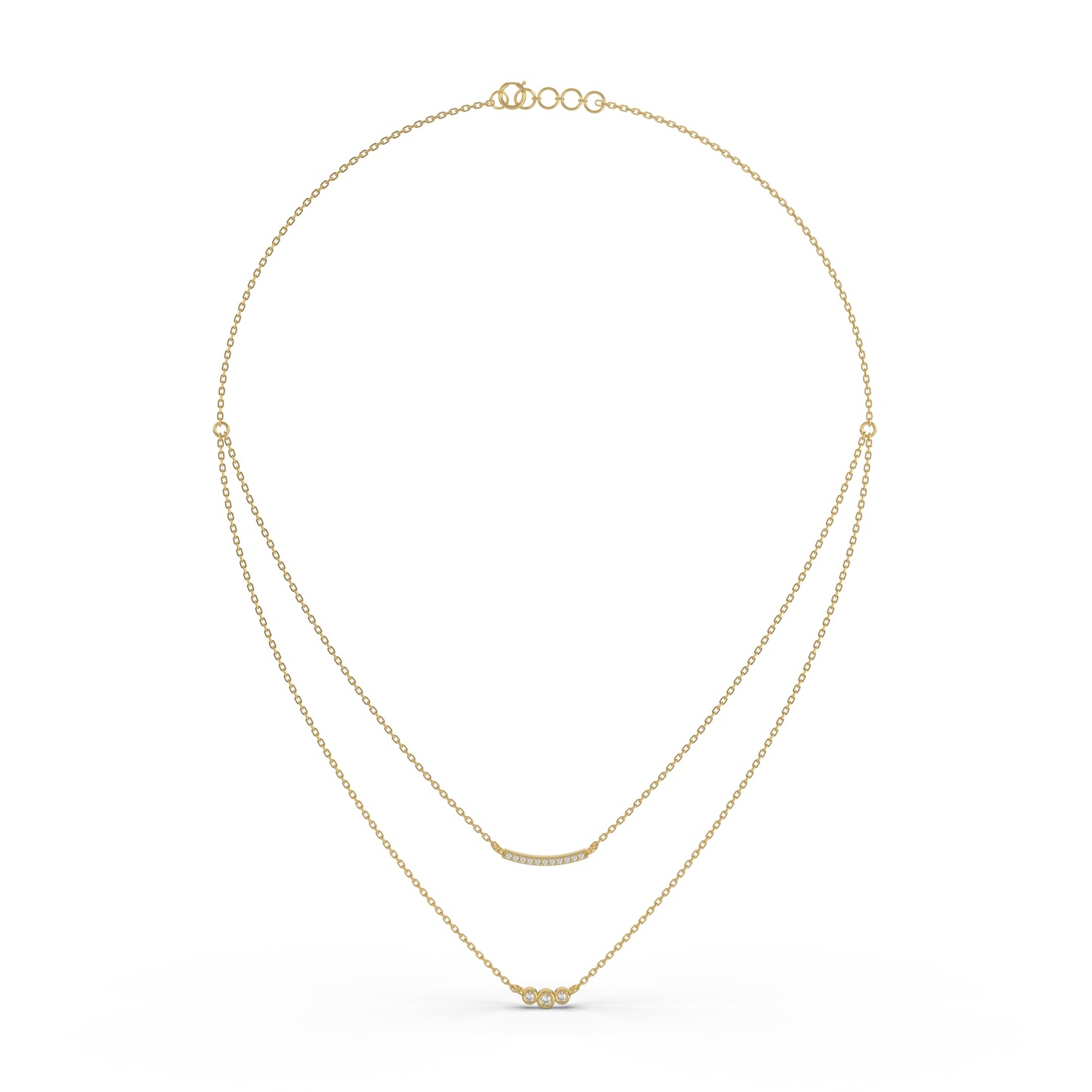 Triple Diamond Necklace
