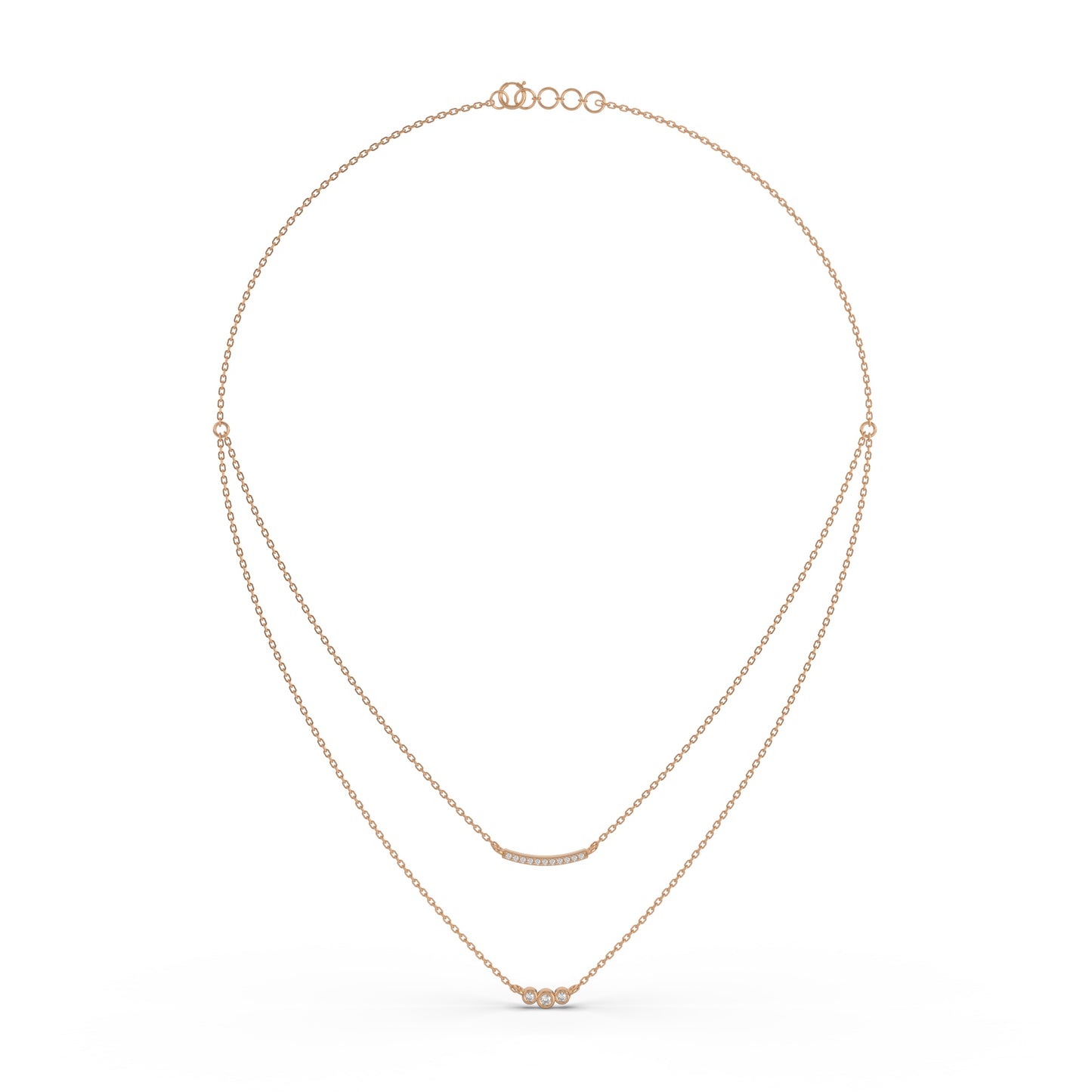 Triple Diamond Necklace