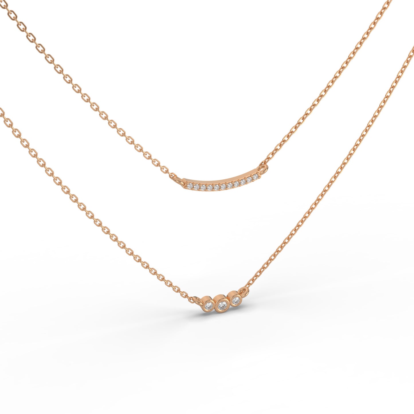 Triple Diamond Necklace