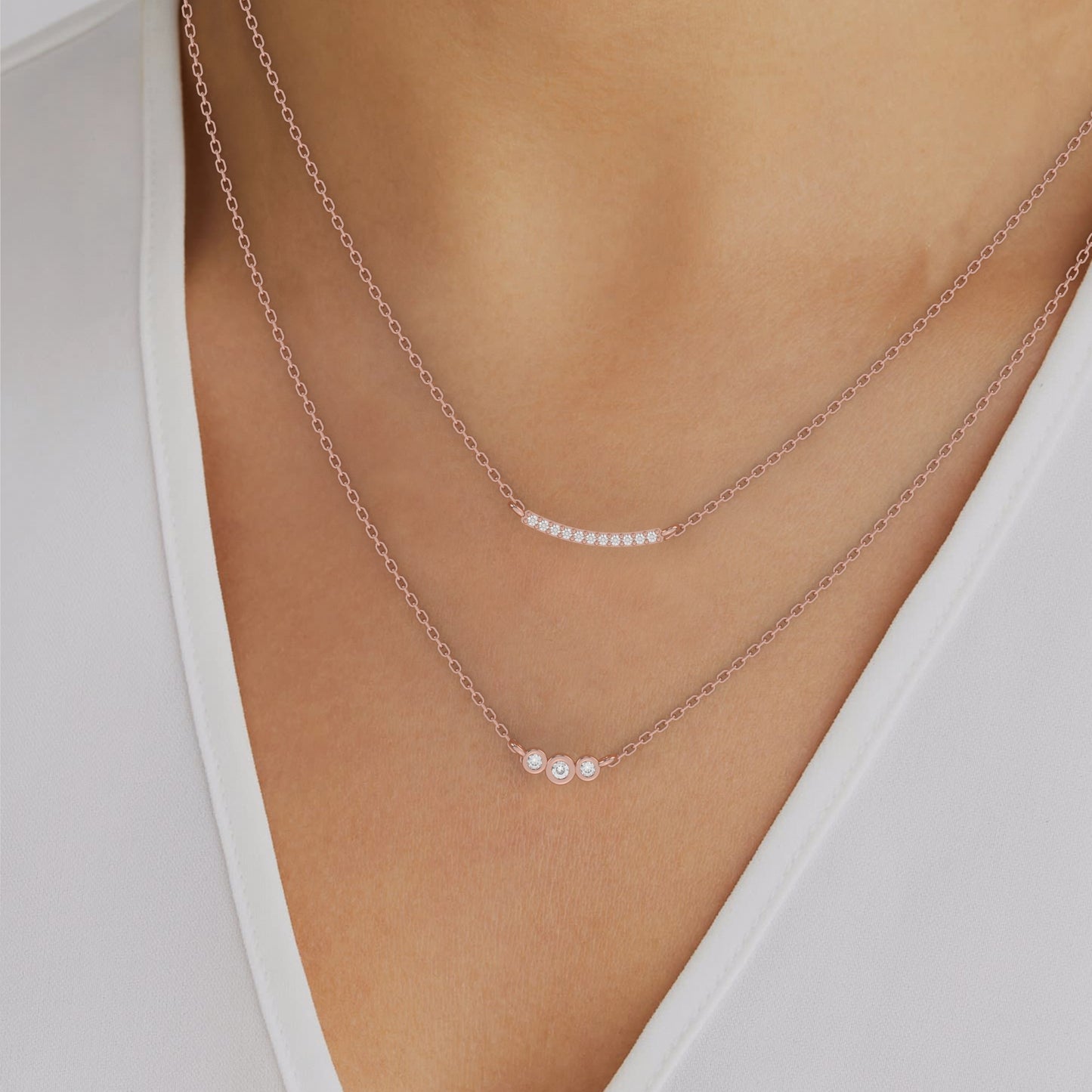 Triple Diamond Necklace
