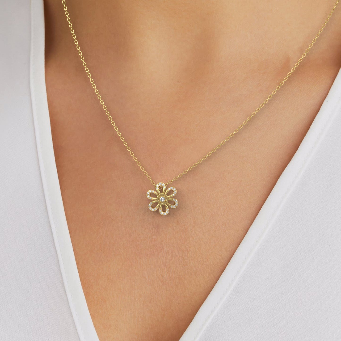 Flower Pendant Necklace