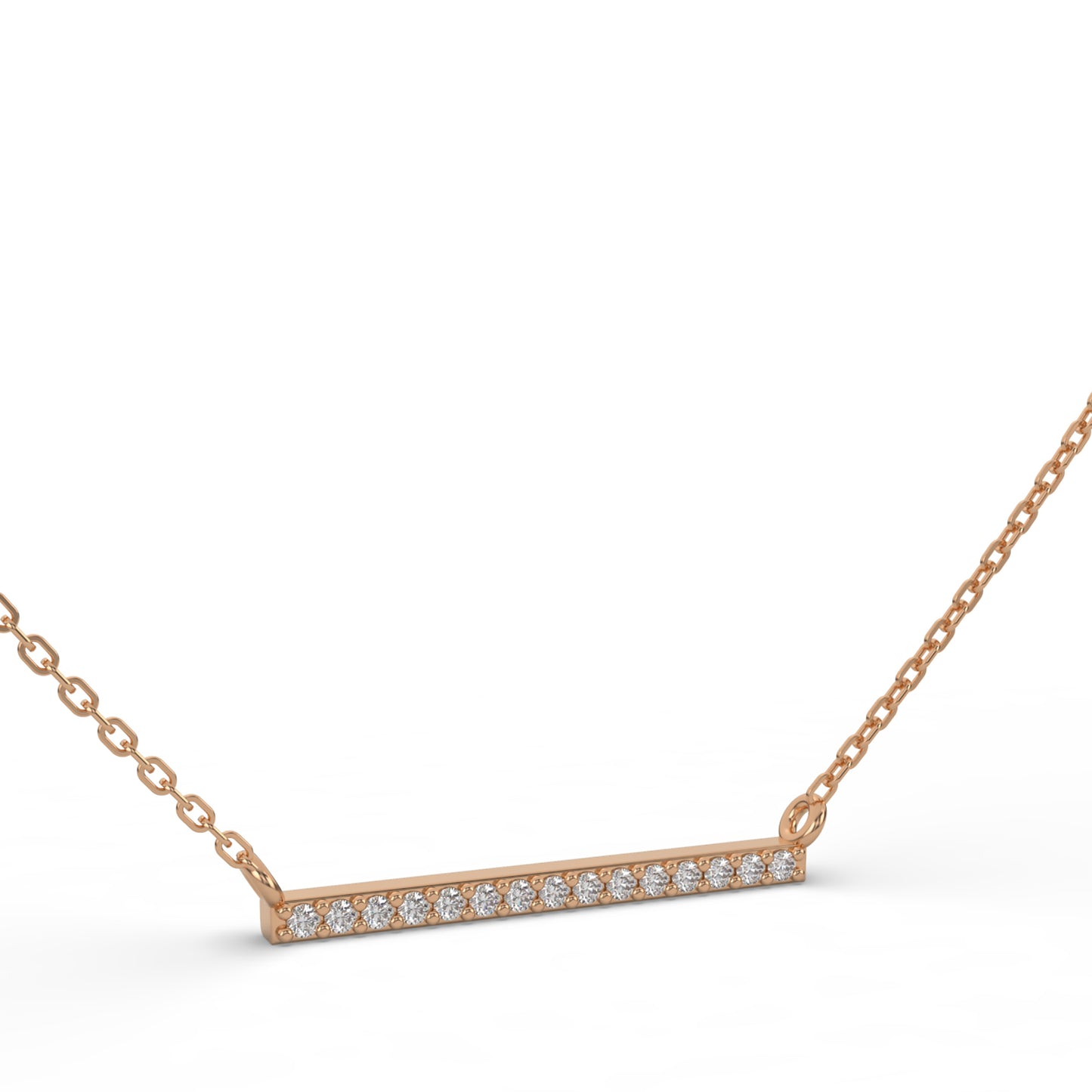 Bar Shape Diamond Necklace