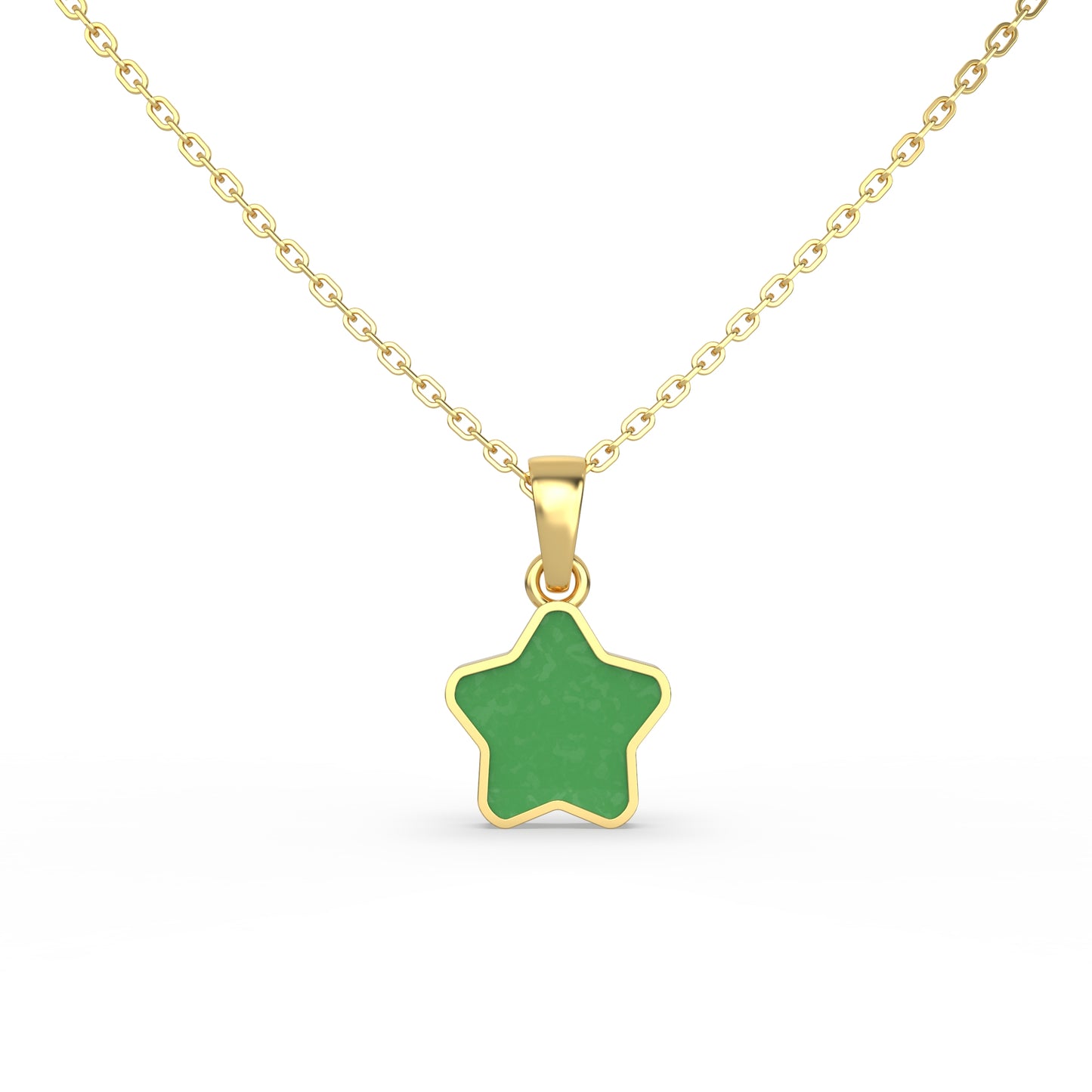Green Star Gold Pendent