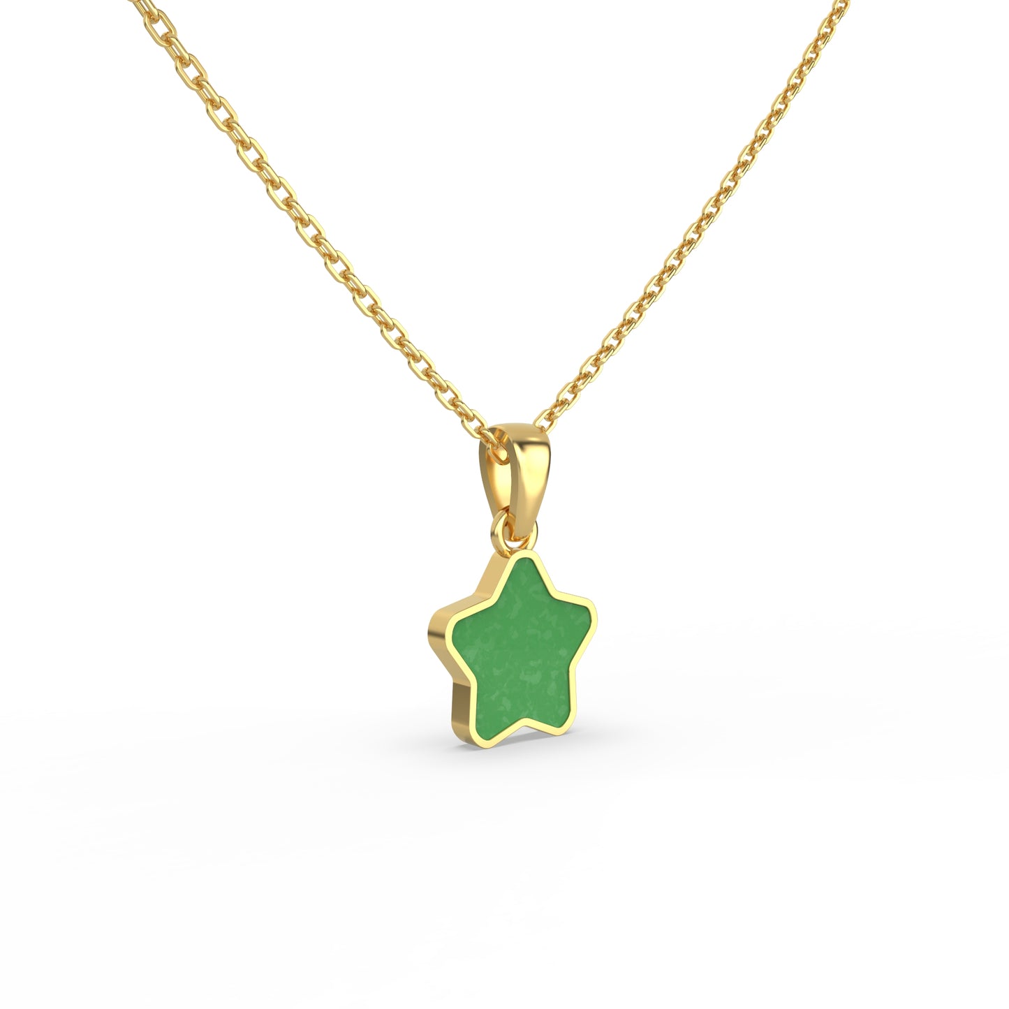 Green Star Gold Pendent