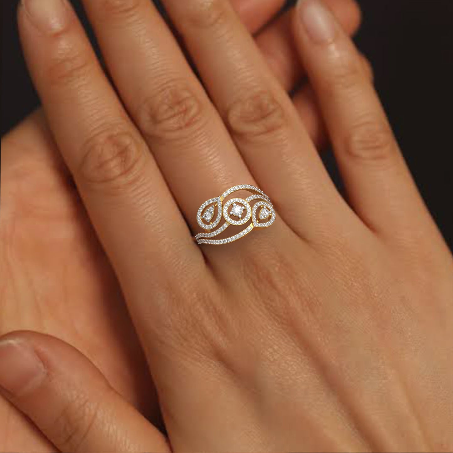 Crown Diamond Ring